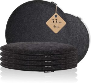 4er-Set Stuhlkissen rund 33 cm – ...
