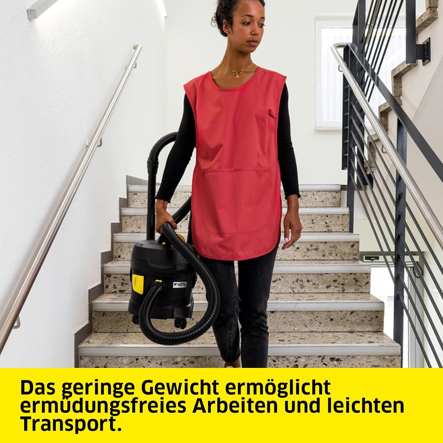 Kärcher Sauger T 11/1 Classic HEPA Re!Plast, leichter Staubsauger, Fassungsvermögen: 11 L, Leistung: 850 W, Schalldruckpegel: 61 db(A), Gewicht: 4,2 kg, Kabel: 7,5 m, HEPA 14-Filter, Behälter mit Rezyklat – Bild 4