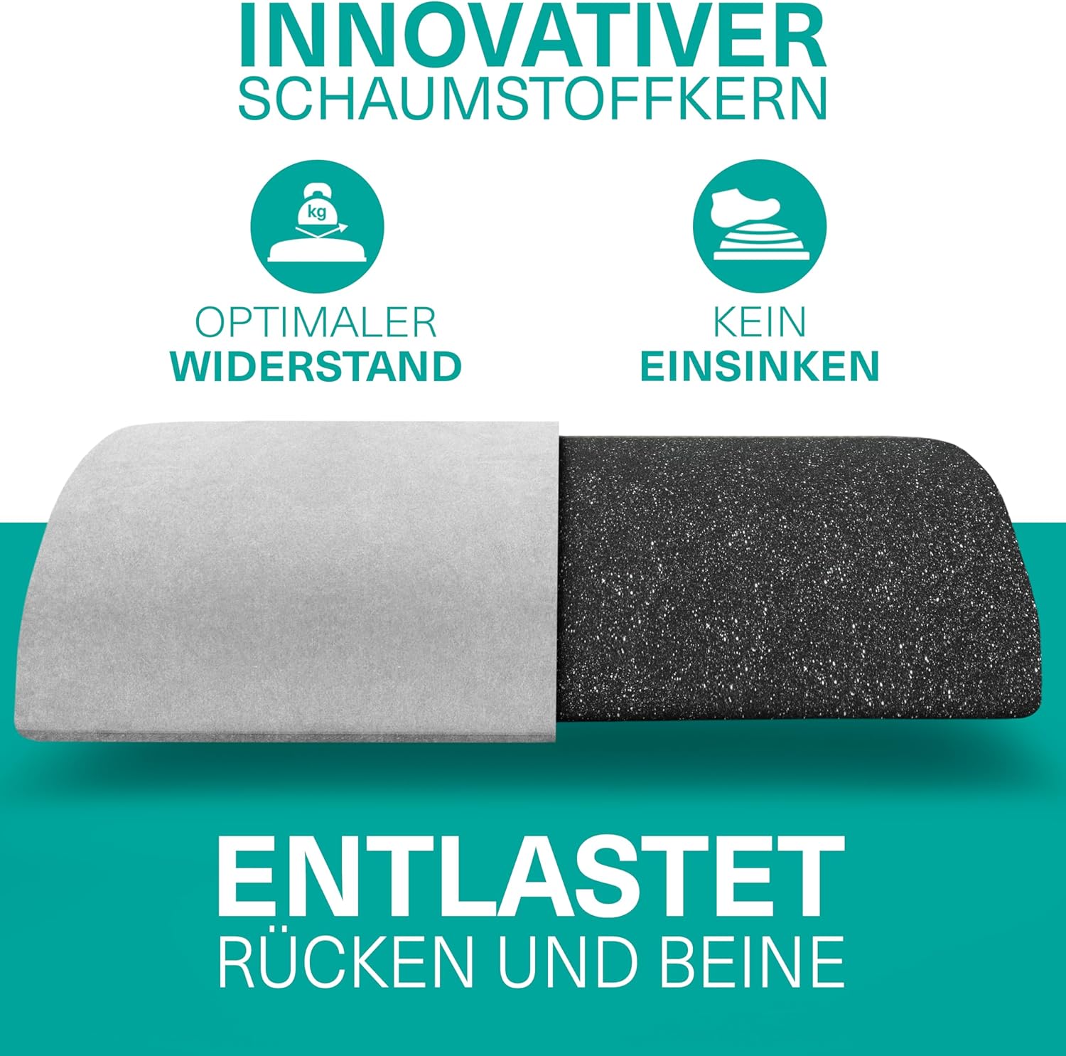 ERGOSUND Fußstützen-Schreibtisch (Testsieger) Premium-Schaumkern, höhenverstellbarer Fußhocker (rutschfest), ergonomischer Fußstützen-Schreibtisch, Home-Office-Zubehör, Fußstütze, Fußstütze, Fußstütze – Bild 3
