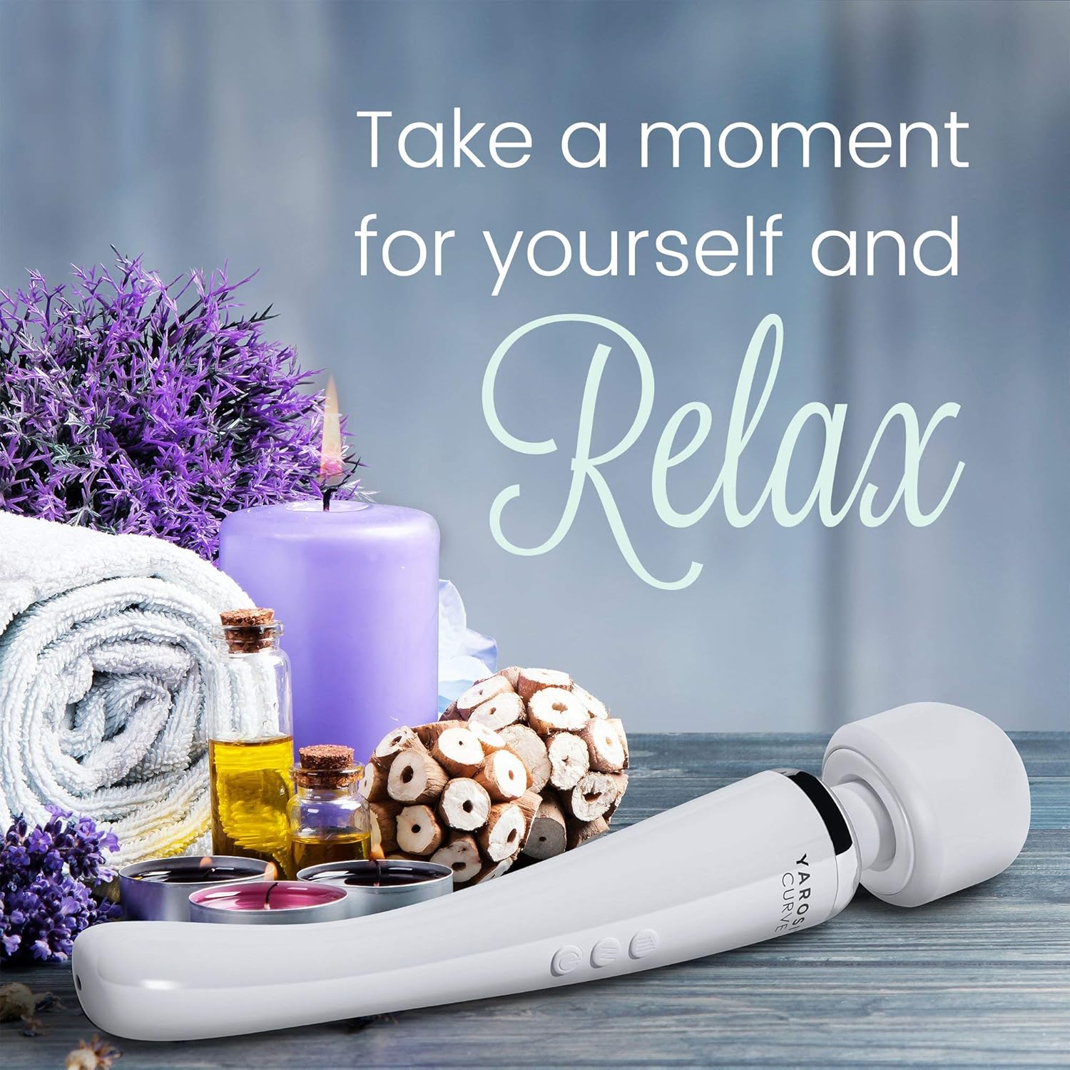 Yarosi Curve-Massagegerät – Massagestab mit 8 leistungsstarken Geschwindigkeiten und 20 Vibrationsmustern – starker Vibrator gegen Muskelschmerzen und Erholung beim Sport – Weiß – Bild 6