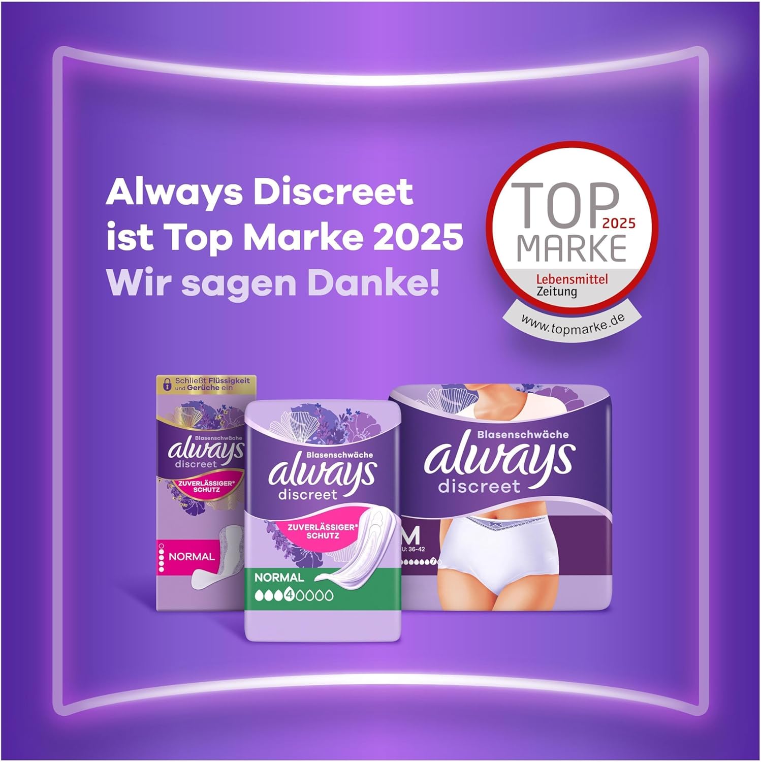 Always Discreet Inkontinenzeinlagen für Damen, Normal, 40 Stück, Rundumschutz, Unglaubliche Diskretion – Bild 8