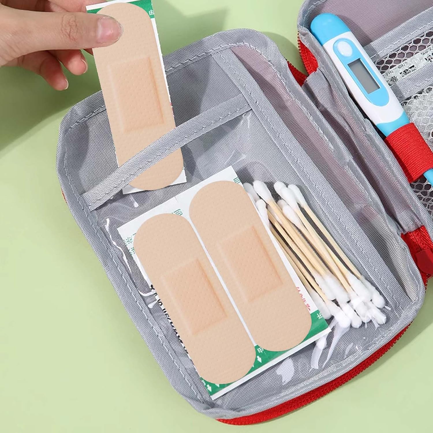 Leere Erste-Hilfe-Tasche, klein, tragbare Medizintasche, Mini-Erste-Hilfe-Tasche, leer, Erste-Hilfe-Set, Outdoor, Reise-Apothekentaschen, Medizintaschen, Notfalltasche – Bild 4