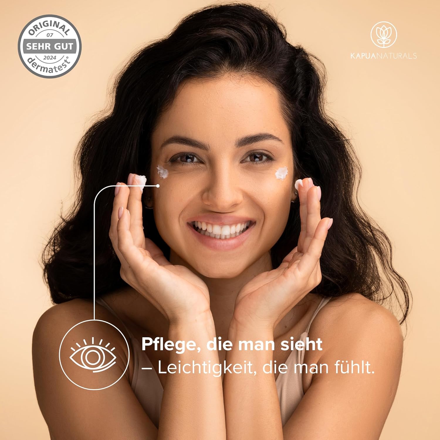Bio-Augencreme hochdosiert 50 ml + Hyaluronsäure + Allantoin + Arganöl • 100 % vegan & biologisch • Augencreme gegen Falten & Augenringe • Premium Anti-Aging Augenpflege Made in Germany • Augenringe entfernen – Bild 4