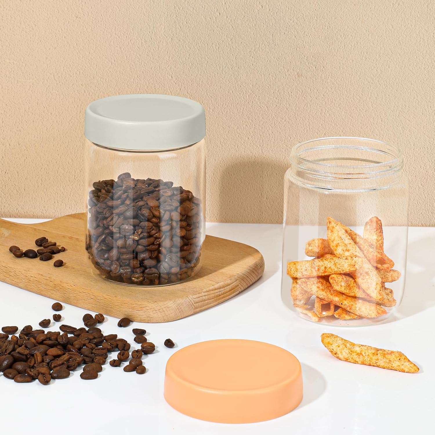 2 Stück 600-ml-Meal-Prep-Gläser, ideal für Meal-Prep und Overnight-Oats-Gläser. Praktische Meal-Prep-Boxen zum Aufbewahren, Marinieren und Vorbereiten von Mahlzeiten. Mehrzweck-Einmachglas – Bild 6