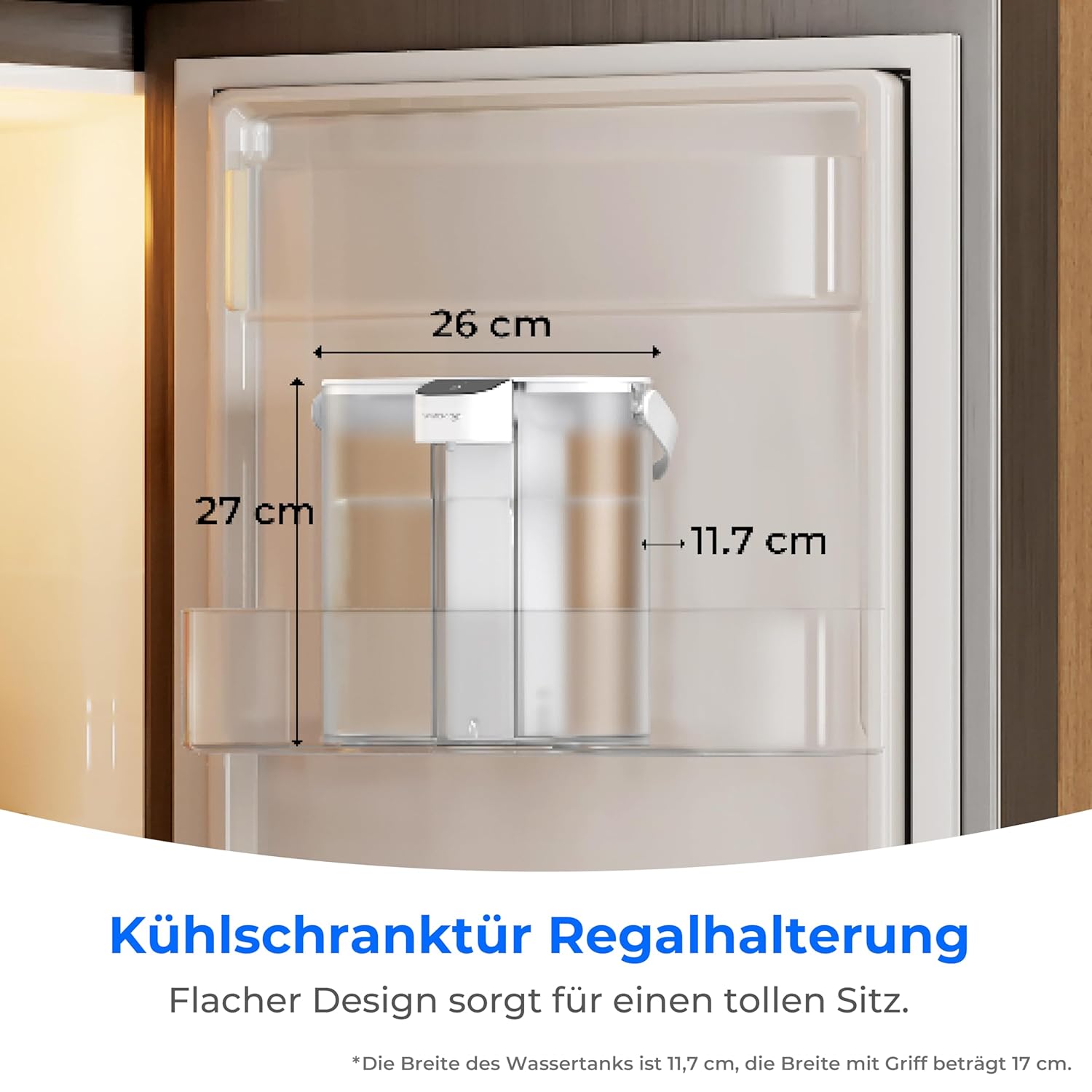 Waterdrop Elektrischer Wasserfilterkrug für Kühlschrank mit 3-Monats-Filter, Aufsatz-Wasserfiltersystem, reduziert Chlor, Blei, Quecksilber, PFAS, PFOA/PFOS-Reduzierung, 757 Liter, Weiß – Bild 3