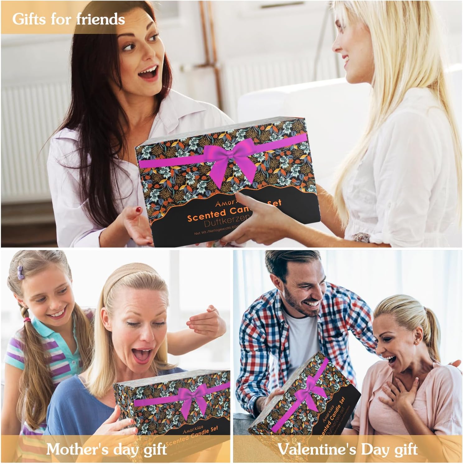 Duftkerzen Geschenkset für Frauen, 12 x 70g Duftkerzen Set, Sojawachskerzen in der Dose, kleines Geschenkset für Mama, Brenndauer bis zu 180 Stunden für Muttertag, Weihnachten, Geburtstag, Bad, Yoga, Entspannung – Bild 7