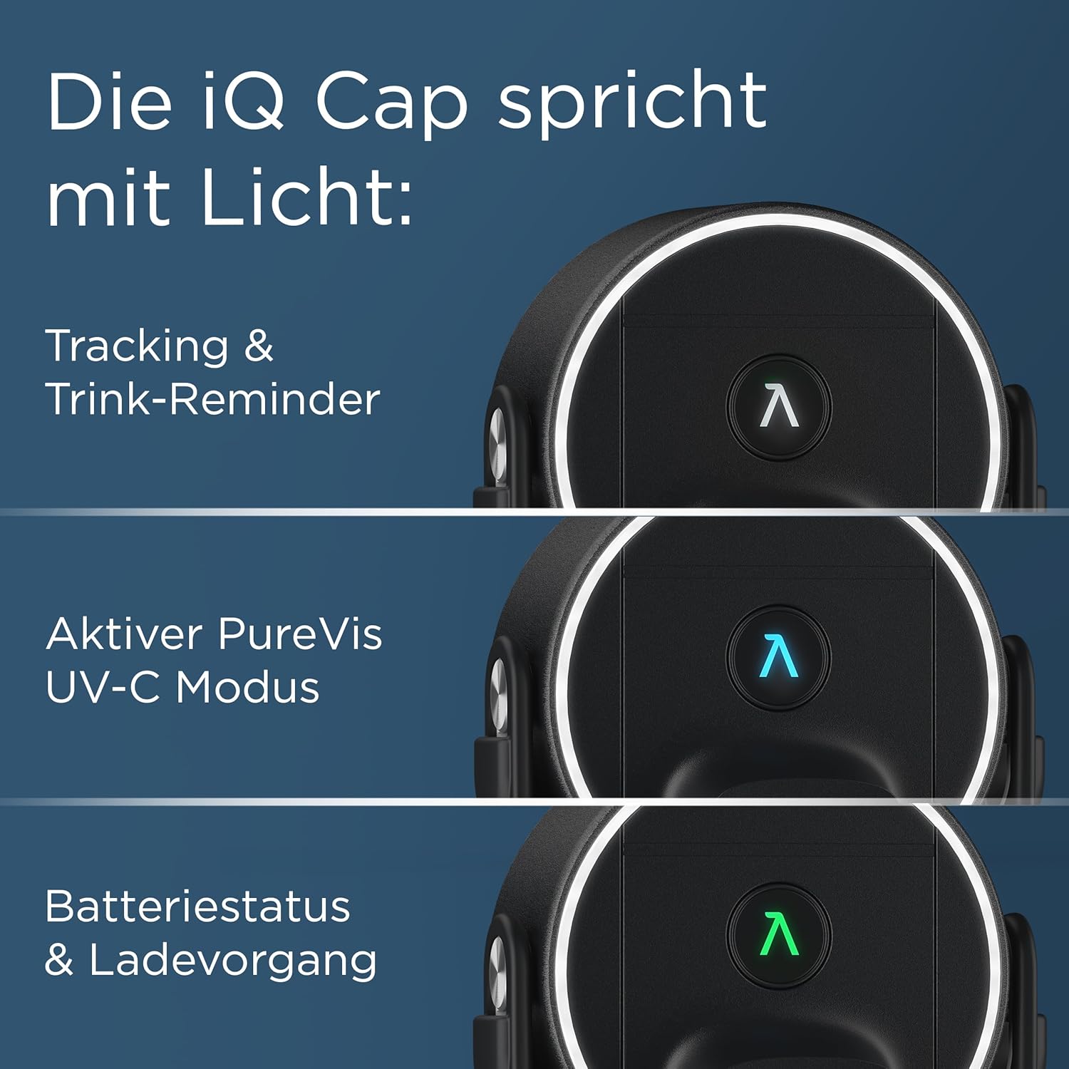 BRITA LARQ iQ Digital Filter-Wasserflasche (680 ml) inklusive Trink-Tracking (App), Aktivkohle-Wasserfilter und UV-C – neutralisiert 99,99 % Bakterien und filtert Mikroverunreinigungen, PFAS und mehr (grün) – Bild 8