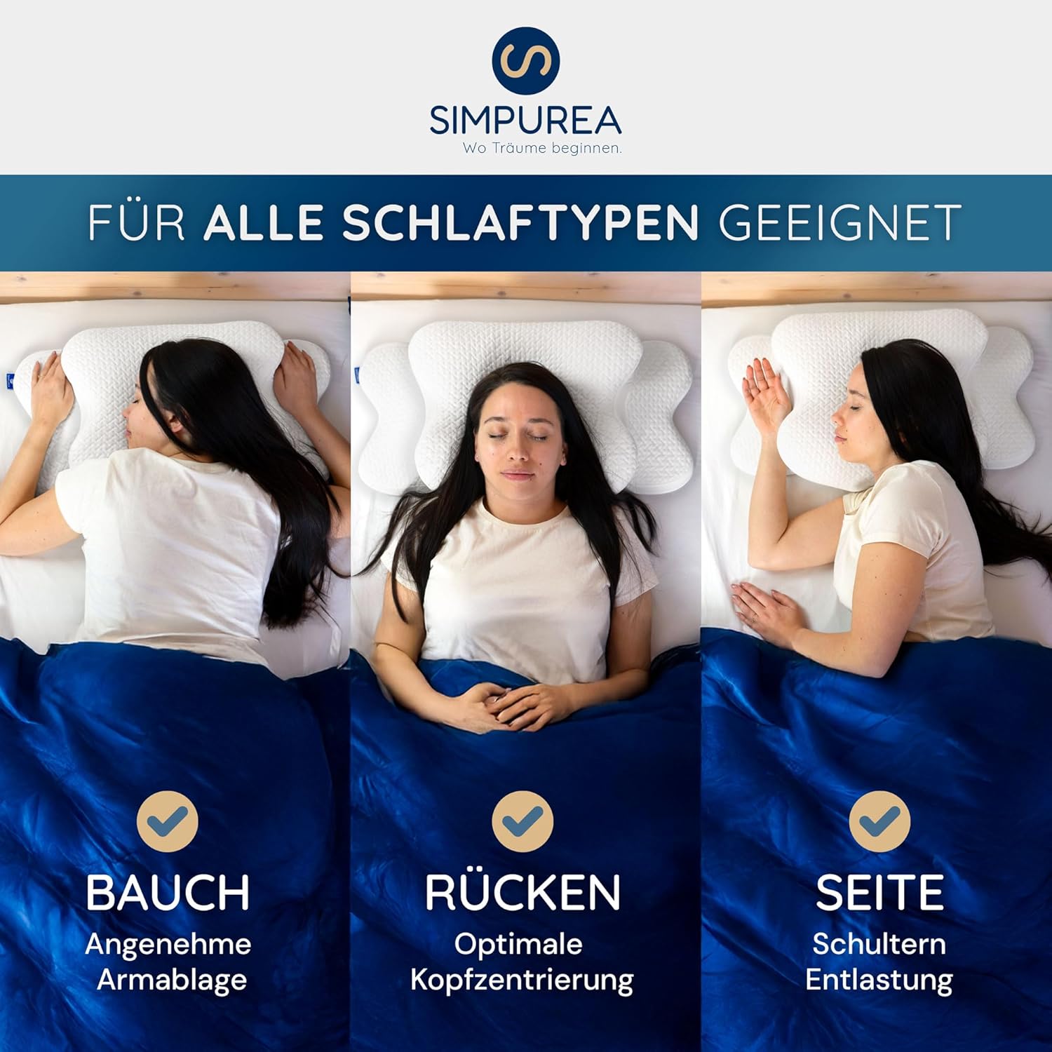 Orthopädisches Schlafkissen „Bambus“ – Ergonomisches Nackenstützkissen mit viskoelastischem Memory-Schaum & atmungsaktivem Bambusfaserbezug – für Rücken-, Seiten- und Bauchschläfer – Bild 8
