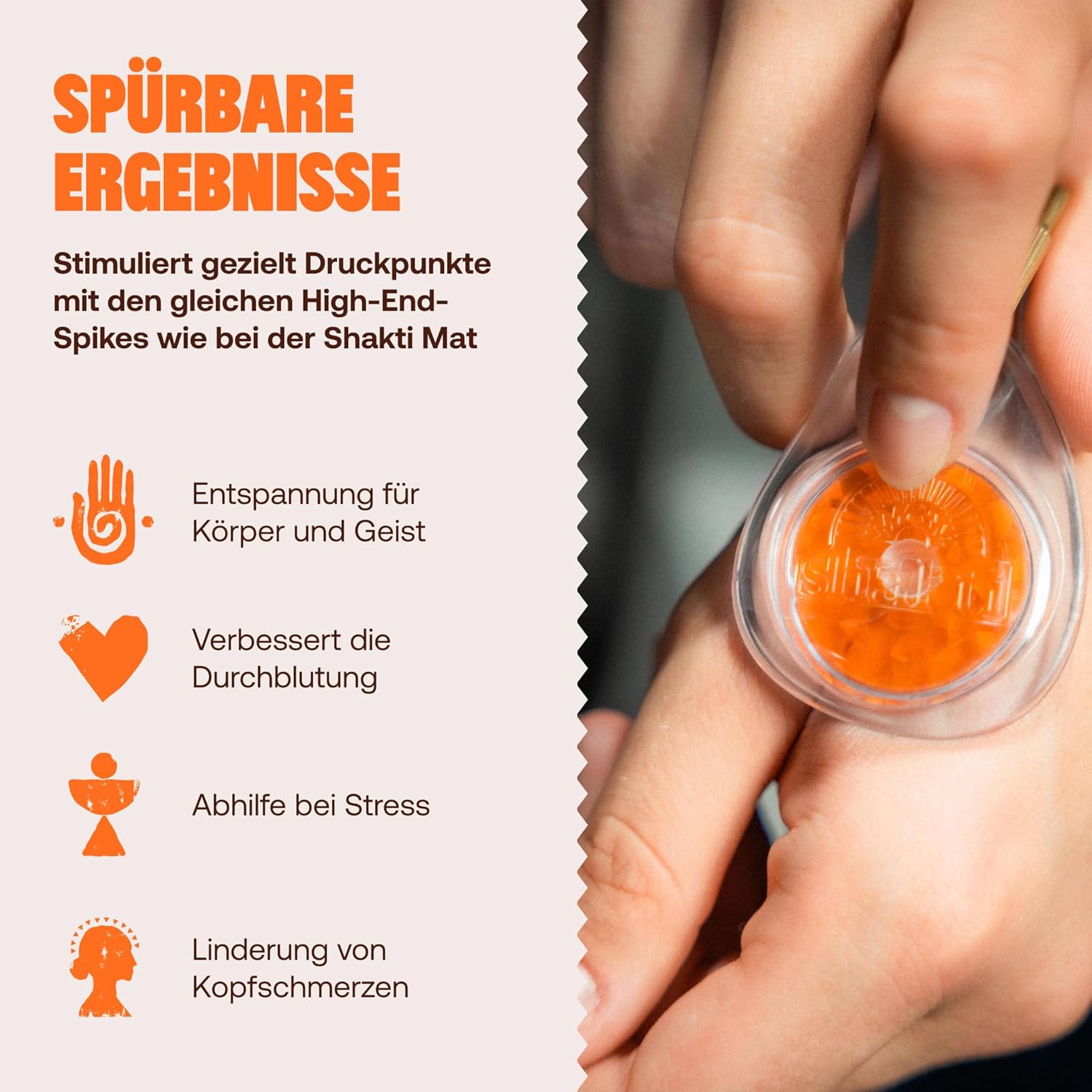 ShaktiMat (das Original seit 2007) Akupressur-Schlüsselanhänger gegen Stress und Kopfschmerzen – fördert die Durchblutung – Bild 2