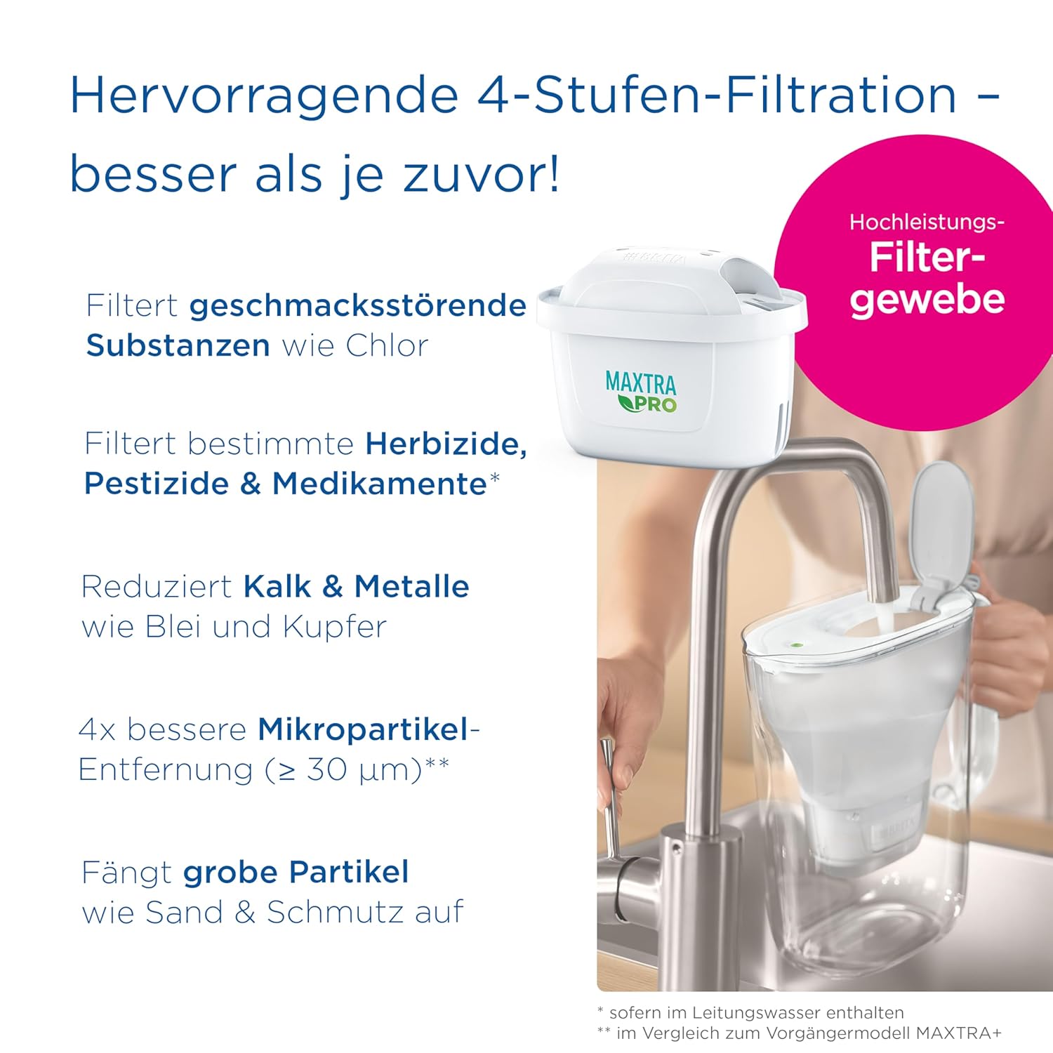 BRITA Style XL-Wasserfilterkrug Hellgrau (3,6 l) inklusive 1 Maxtra Pro All-in-1-Kartusche – großer Filter in modernem Design für den Kühlschrank zur Reduzierung von Kalk, Chlor, Blei und Kupfer – Bild 4