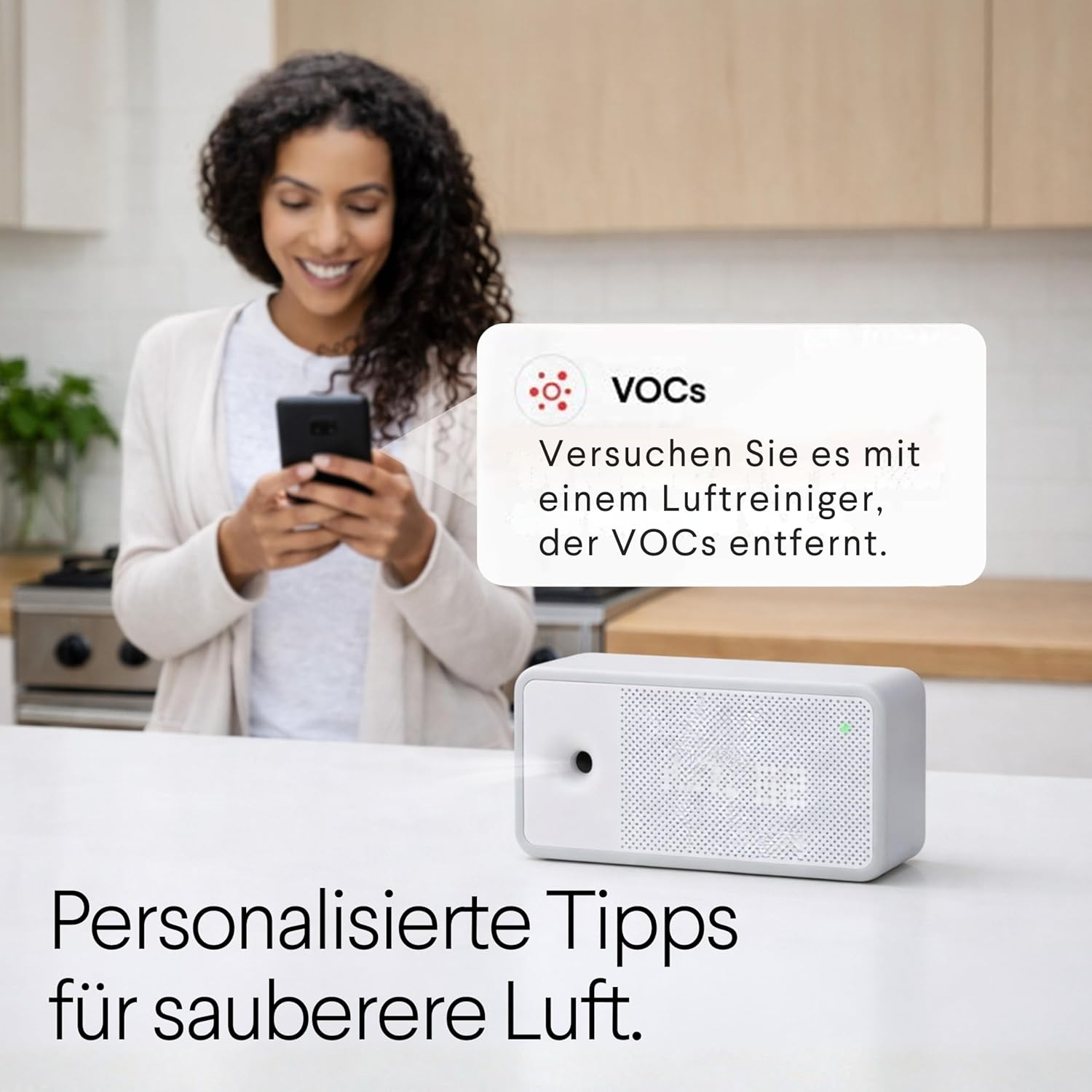 Awair Element Smart Air Quality Monitor – Professioneller CO2-, PM2,5-, VOC- und Temperatursensor, Echtzeit-Raumluftüberwachung, iOS- und Android-App, schaffen Sie das gesündeste Raumklima – Bild 4