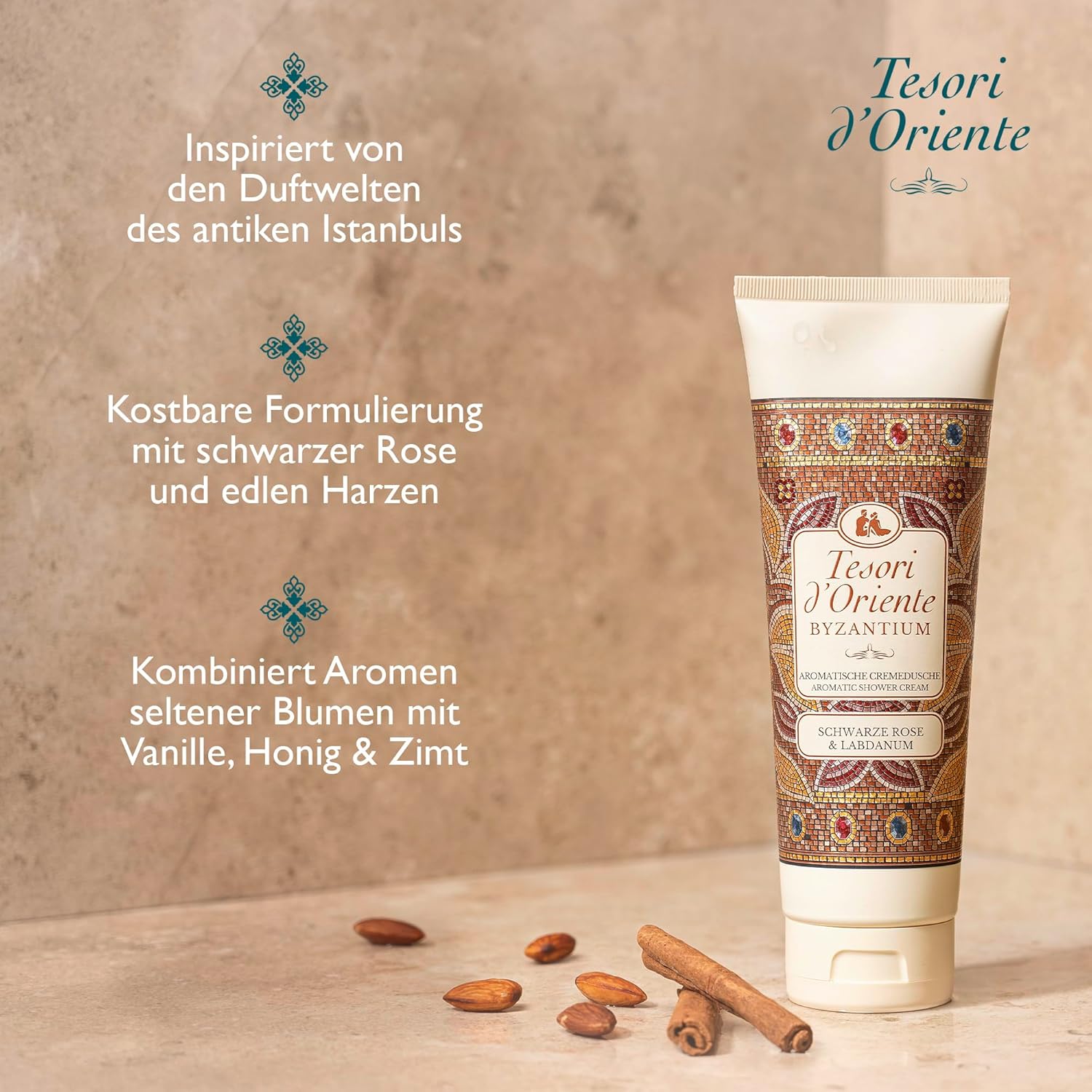 TESORI D'ORIENTE Geschenkset | Cremeduschen 3 x 75 ml (Ayurveda, Persischer Traum und Byzanz) Duschcremes zur Körperpflege | Wellness-Rituale für Körper und Sinne – Bild 4