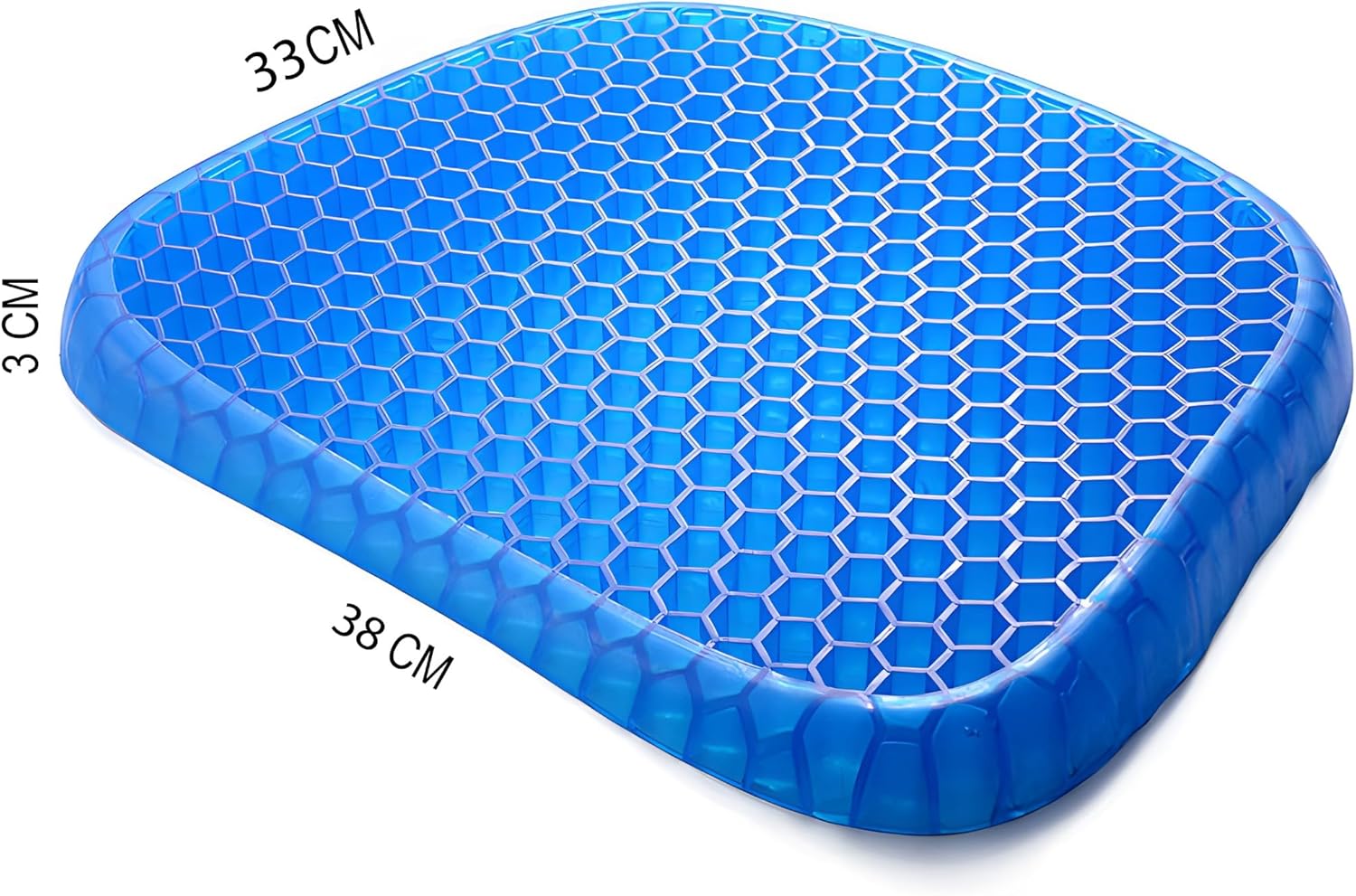 Retoo Gel-Komfort-Sitzkissen, ergonomisches Sitzkissen für Bürostuhl, Auto, mehr Sitzkomfort, Sitzpolsterung, dickes Gelkissen – Bild 9