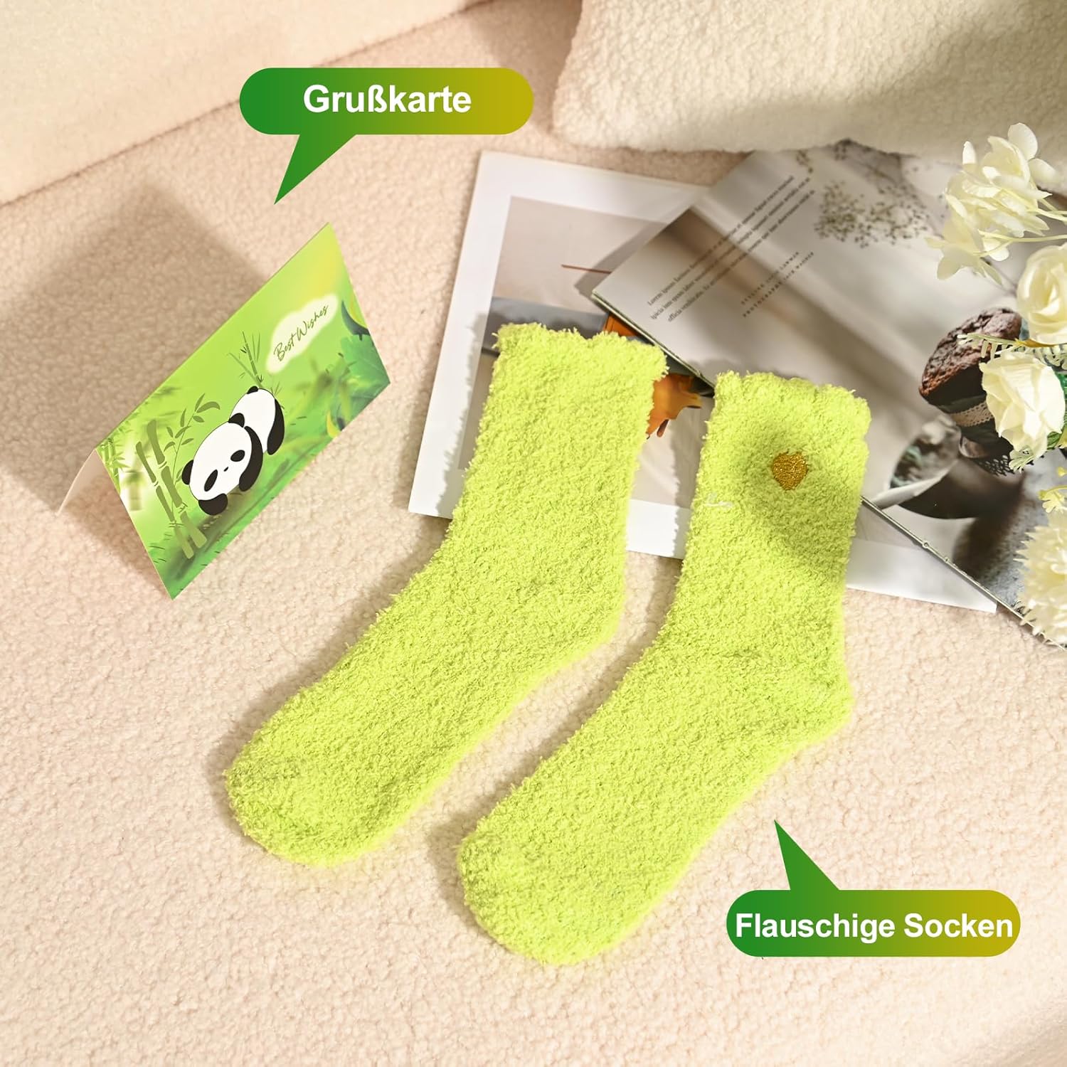 Geburtstagsgeschenke für Frauen, Geburtstagsgeschenkkörbe, Wellness-Geschenksets, Selbstpflegesets mit Decken, Duftkerzen und Tassen, Panda-Geschenksets und besondere Genesungsgeschenke für Frauen – Bild 3