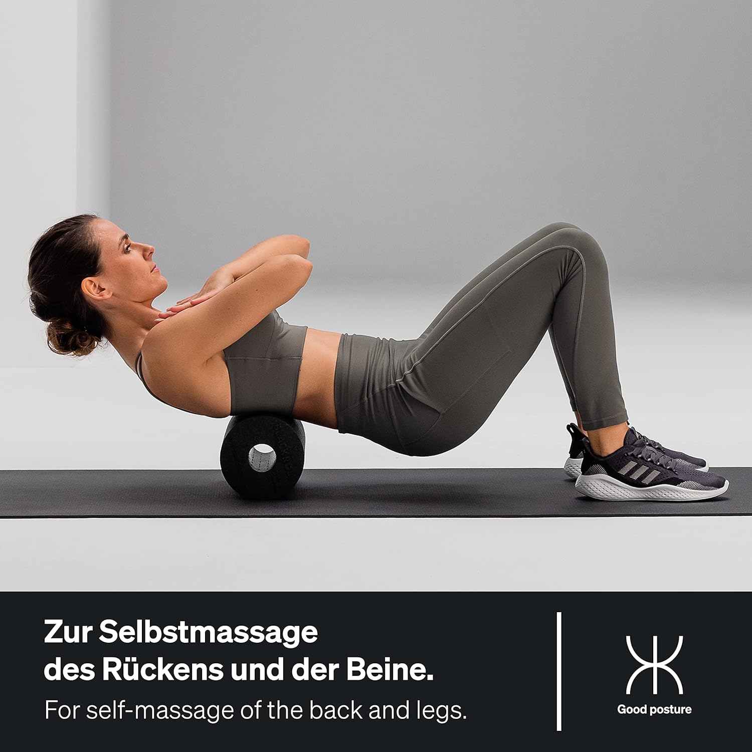 BLACKROLL® Standard Original Faszienrolle (30 x 15 cm), Fitnessrolle zur Selbstmassage von Rücken und Beinen, effektive Massagerolle für funktionelles Training, mittlerer Härtegrad, hergestellt in Deutschland – Bild 5