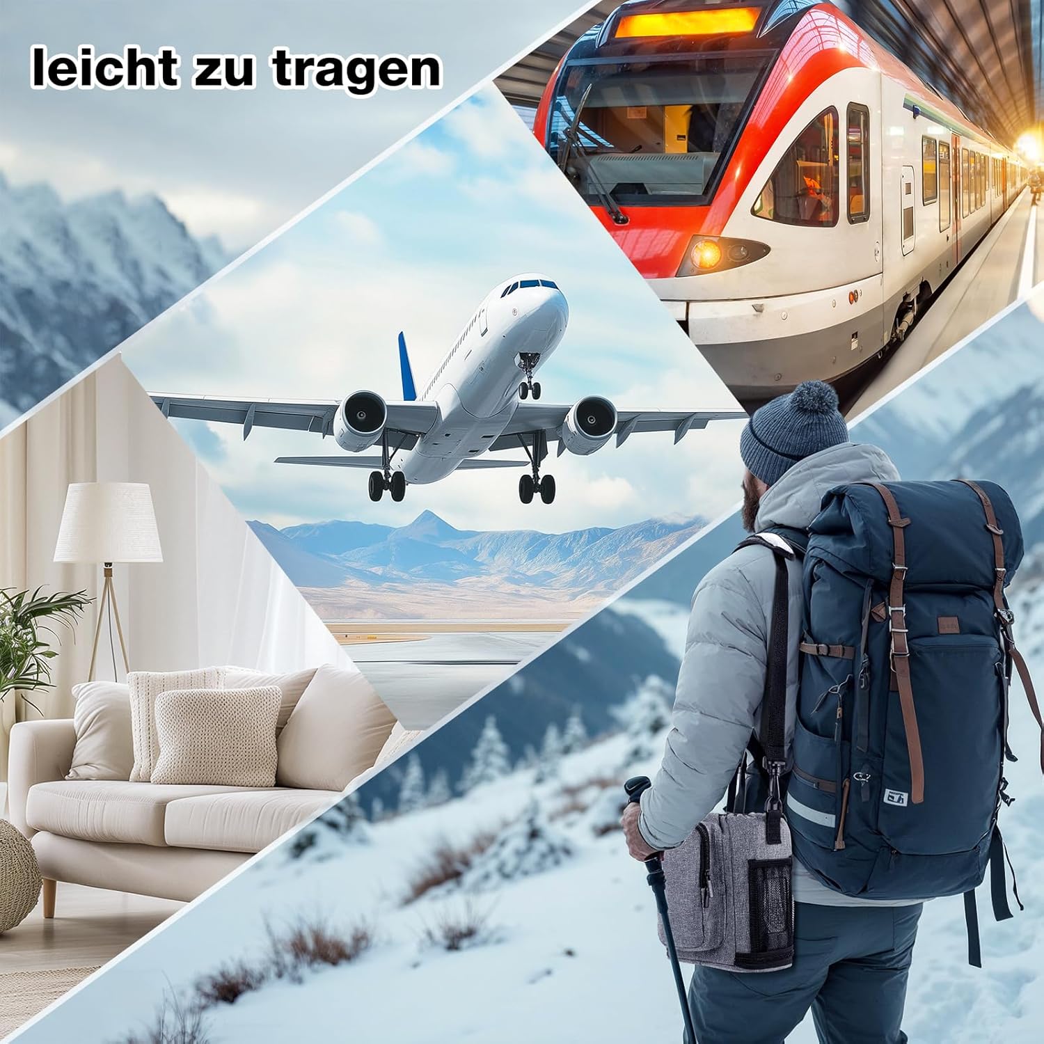 Mobil Sauerstoffkonzentrator mit Akku & Rucksack, Sauerstoffkonzentration 95 ± 3%, Tragbarer Sauerstoffgerät für Autos, Ausflüge und Reisen, mit Ai-Chip, Pulsmodus – Anleitung in Deutsch – Bild 8