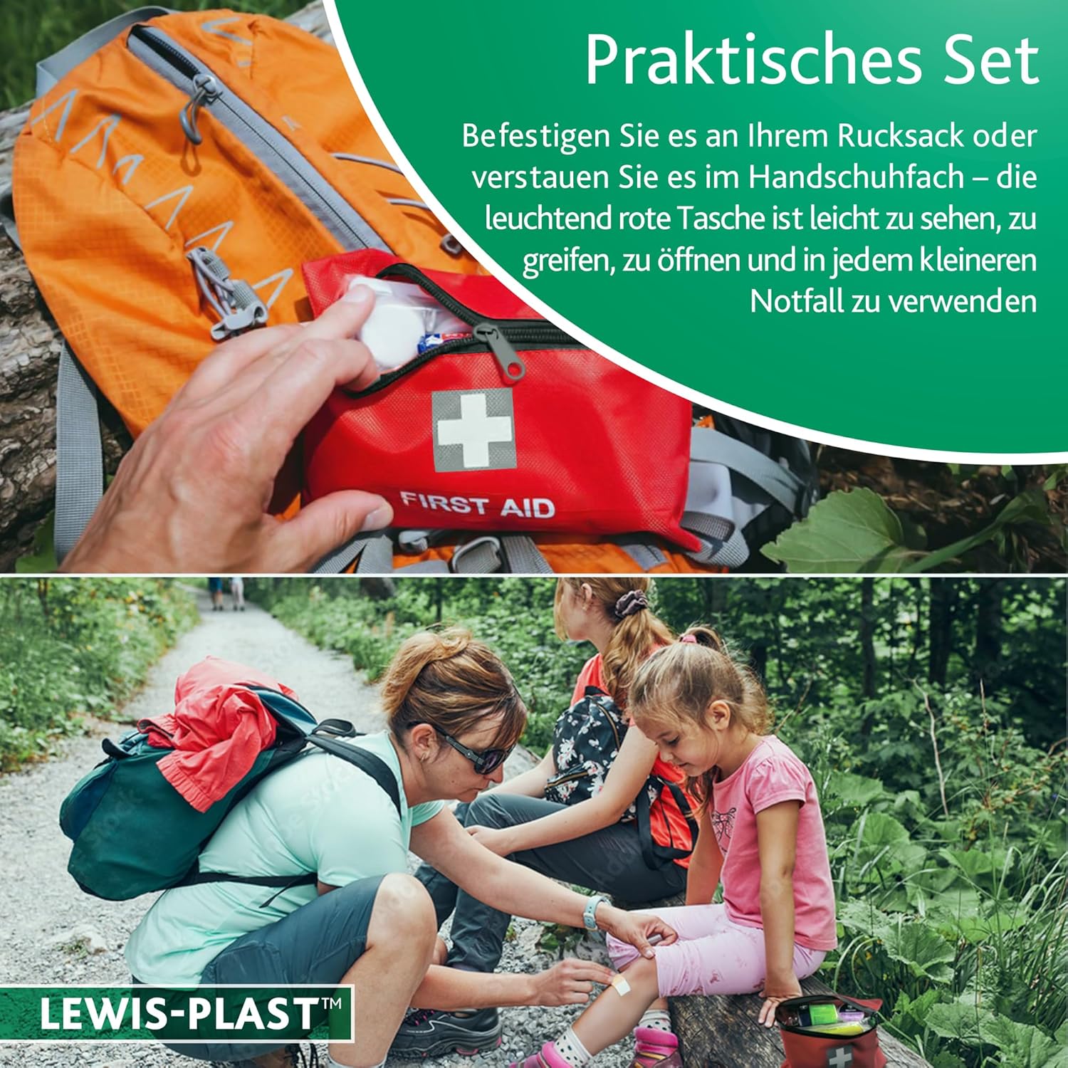 LEWIS-PLAST Erste-Hilfe-Set Erste-Hilfe-Tasche 92-teilig – Hochwertiges, tolles Rettungsset entspricht den europäischen Standards – Erste-Hilfe-Medizinset für Camping, Schularbeit und vieles mehr – Bild 6