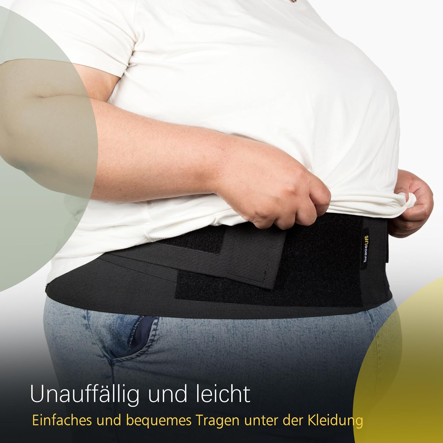 BraceUP Rückenbandage in Übergröße für Damen und Herren – 3XL bis 5XL, extra große Unterstützung für den unteren Rücken mit Riemen und Kompression, Bauchbandage in Übergröße (5XL) – Bild 4