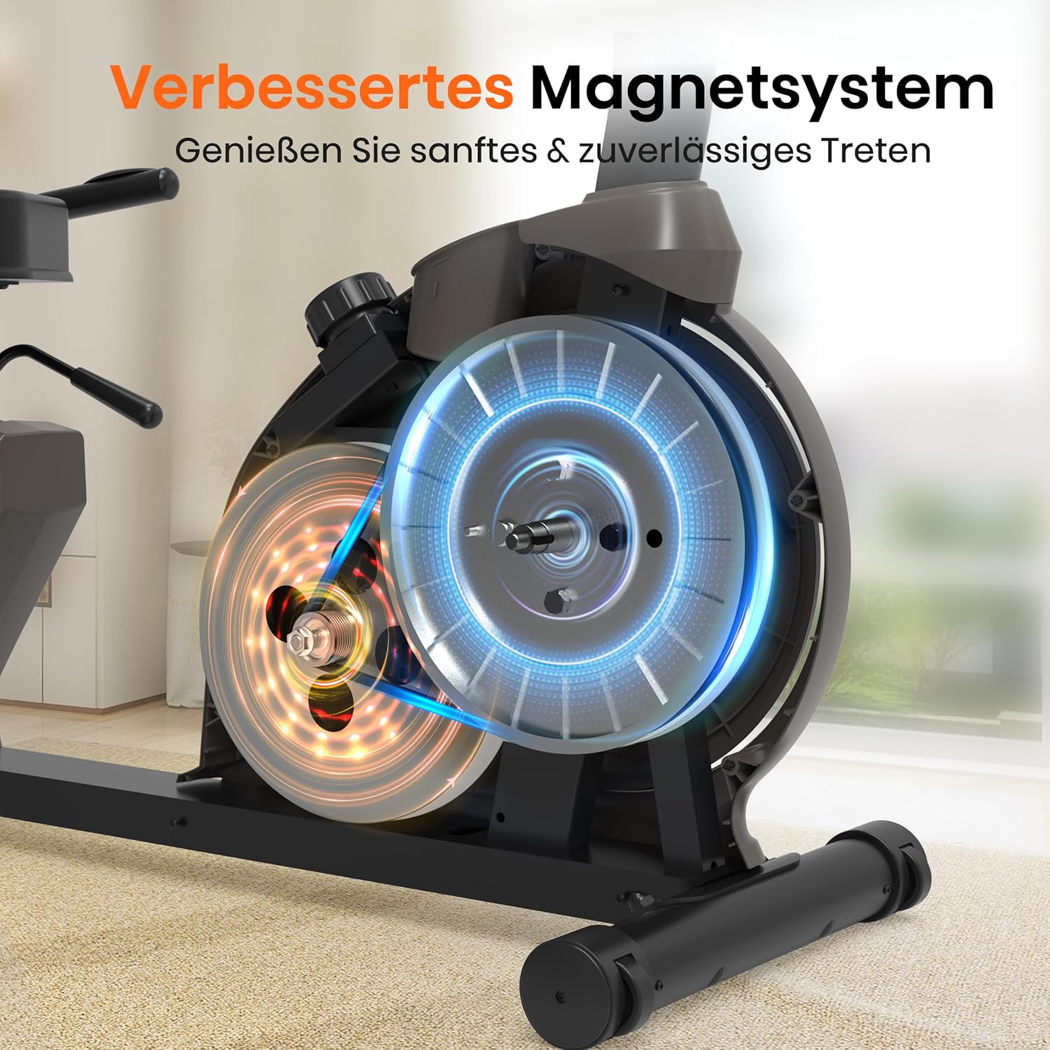 Niceday Liegeergometer für Senioren & Reha, 150kg belastbar & 90% vormontiert. Leiser Heimtrainer, Tiefer Einstieg, 16 Stufen, Ergonomischer Sitz & Rückenlehne – Geschenk für Mama & Papa – Bild 6