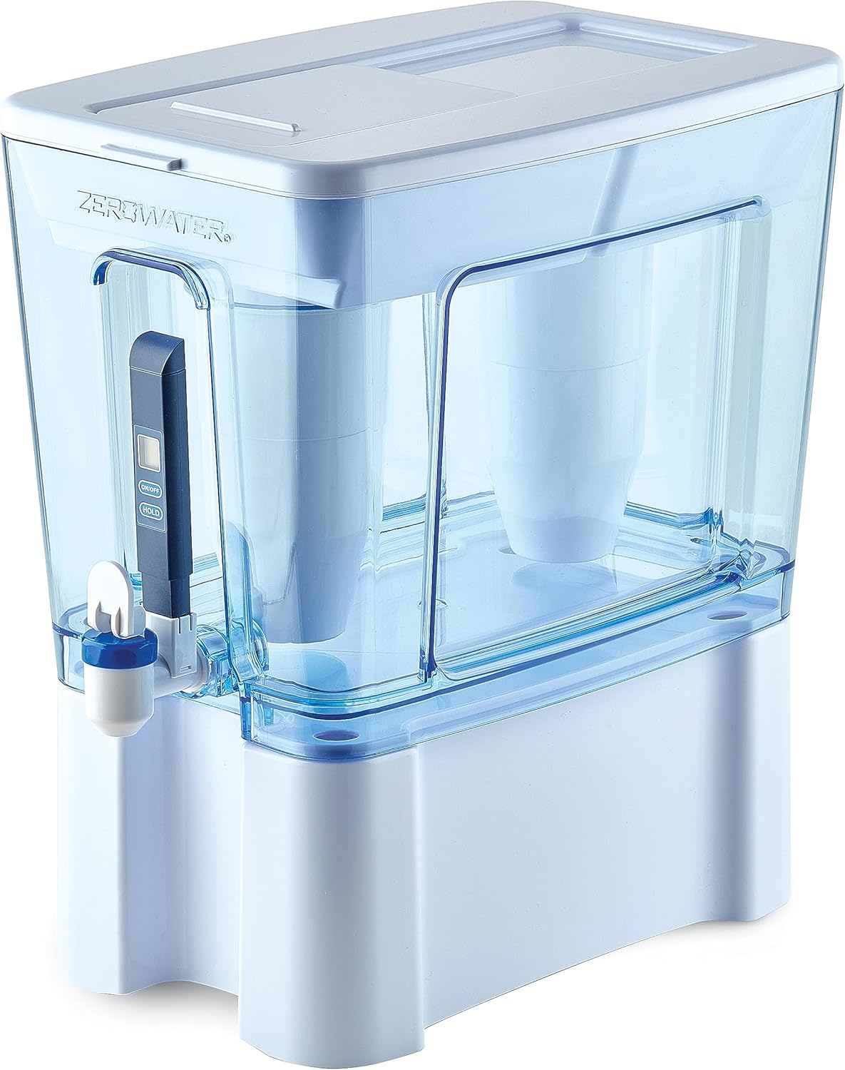 ZeroWater Instant Read Wasserfilterspender, 12,3 Liter, 5-stufiger Wasserfilterspender mit sofortiger Anzeige, 0 TDS, IAPMO-zertifiziert zur Reduzierung von Blei, Chrom und PFOA/PFOS