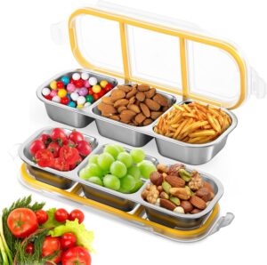 Fentar 2 Stück Snackboxen mit Fäc...