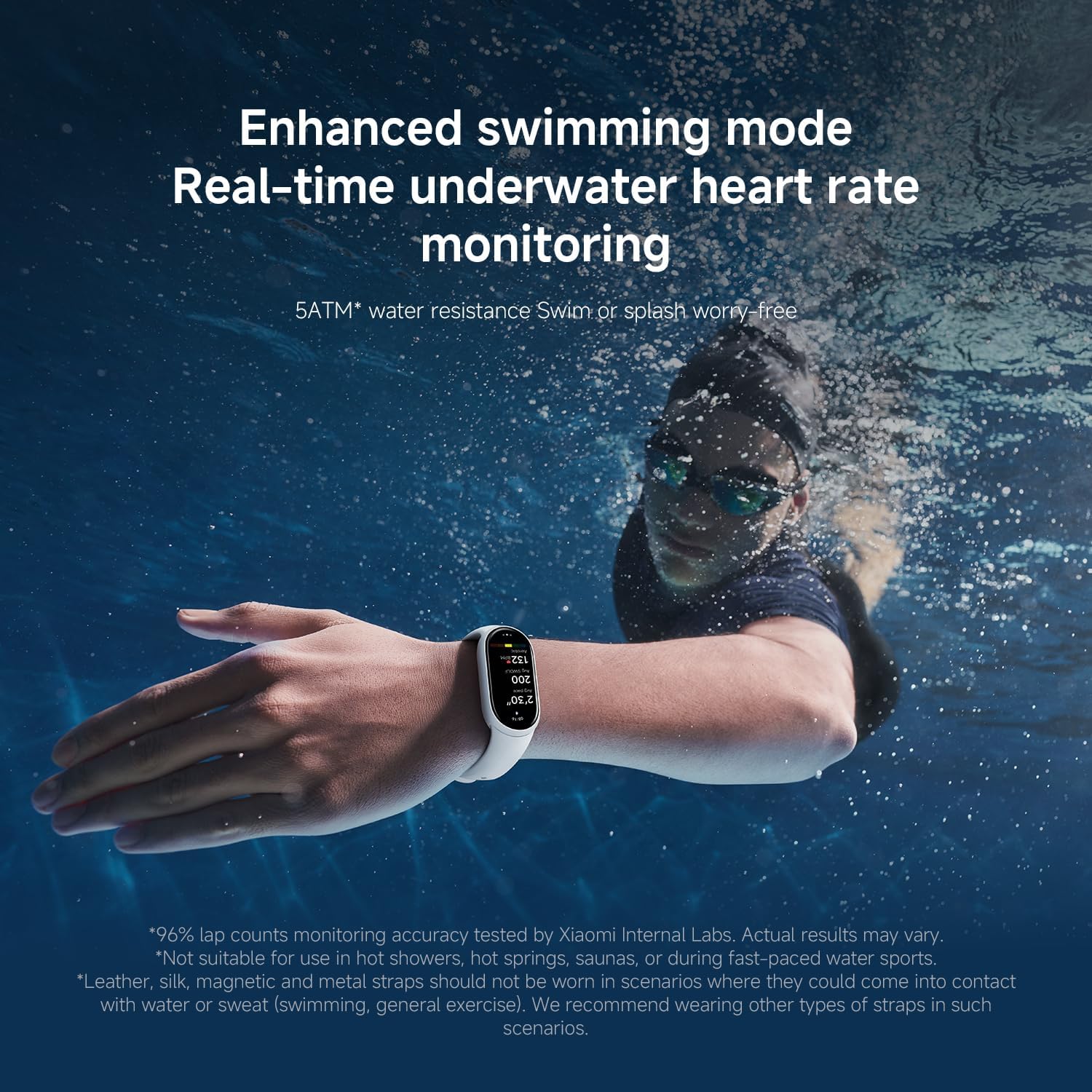 Xiaomi Smart Band 10 Fitness-Tracker, Smartwatch, 1,72" AMOLED Display, 21 Tage Akku, 5ATM wasserdicht, Herzfrequenz- & Schlaftracking, 150+ Sportmodi, Schnellverschluss – Bild 10