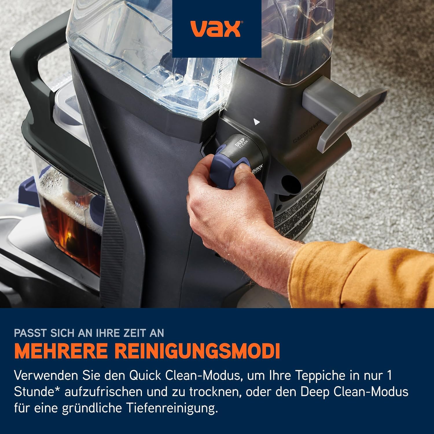 Vax SpinScrub Power Plus Polsterreinigergerät, Teppichreiniger zur Polster- und Fleckenentfernung mit SpinScrub-Technologie, XL-Tank, Schnelltrocknungsleistung und leistungsstarker Haushaltsreinigung – Bild 7