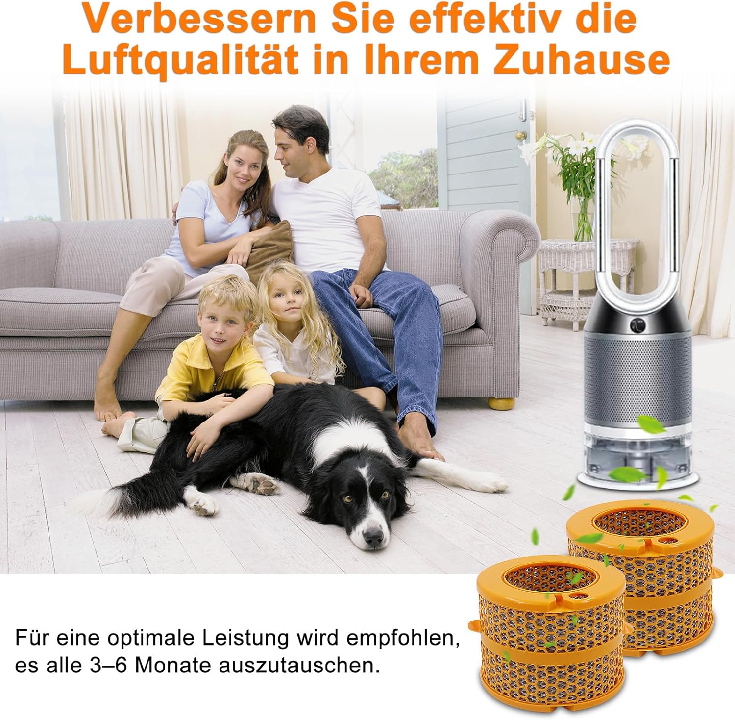 Luftreiniger-Filter, Kohlefilter, kompatibel mit Dyson Luftreiniger Pure Humidify Cool PH01 PH02 PH03 PH04 PH3A Ersatzfilter Verdampfer 970718-01 Luftreiniger Ersatzteile Zubehör – Bild 3