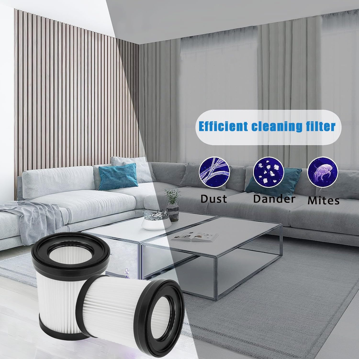 8 Stück HEPA-Filter für FSV001 FSV101 Lubluelu 202 Staubsauger HEPA-Filterteile – Bild 7