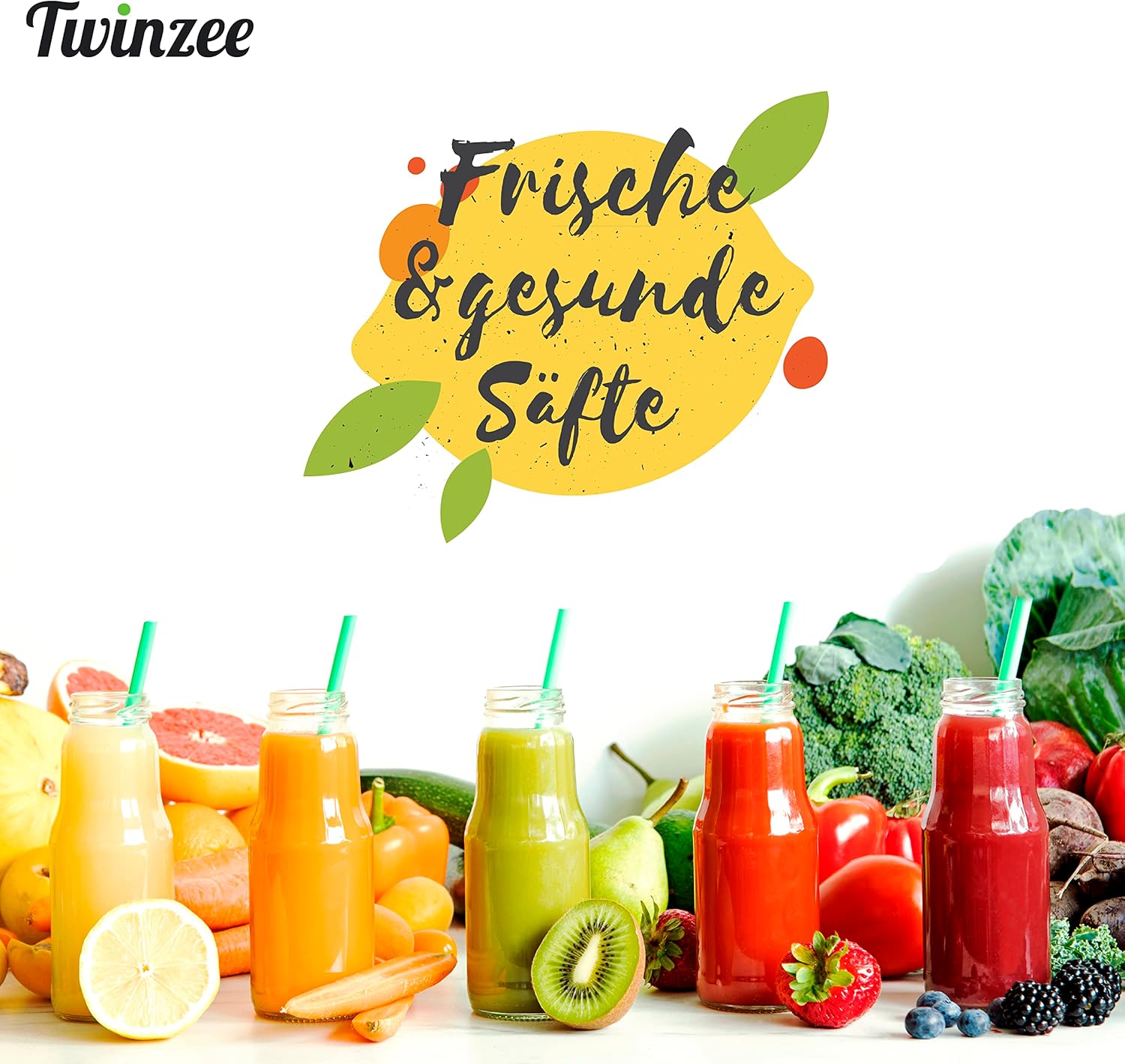 Entsafter für Gemüse und Obst von Twinzee – 850 W Zentrifugal-Entsafter – 2 Geschwindigkeitsstufen, großer Einfüllkanal, rutschfeste Füße – Elektrischer Entsafter, hochwertig für gesunde Ernährung – Bild 7