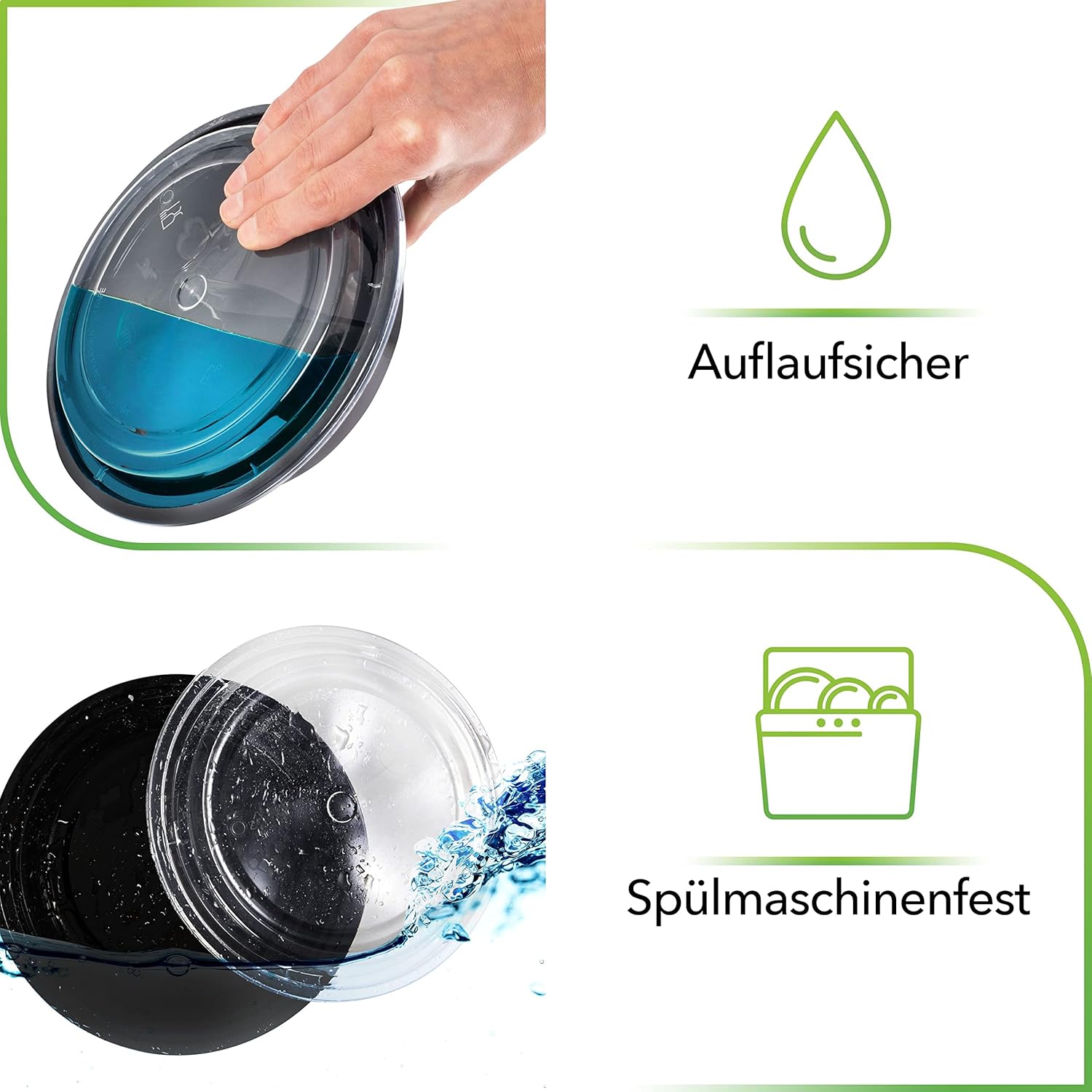 (30 Stück) 1-Fach-Behälter für die Zubereitung von Mahlzeiten mit Deckel, Boxen, wiederverwendbar, mikrowellengeeignet, spülmaschinenfest, Lebensmittelbox, Lunchbox, luftdichter Deckelverschluss – Bild 6