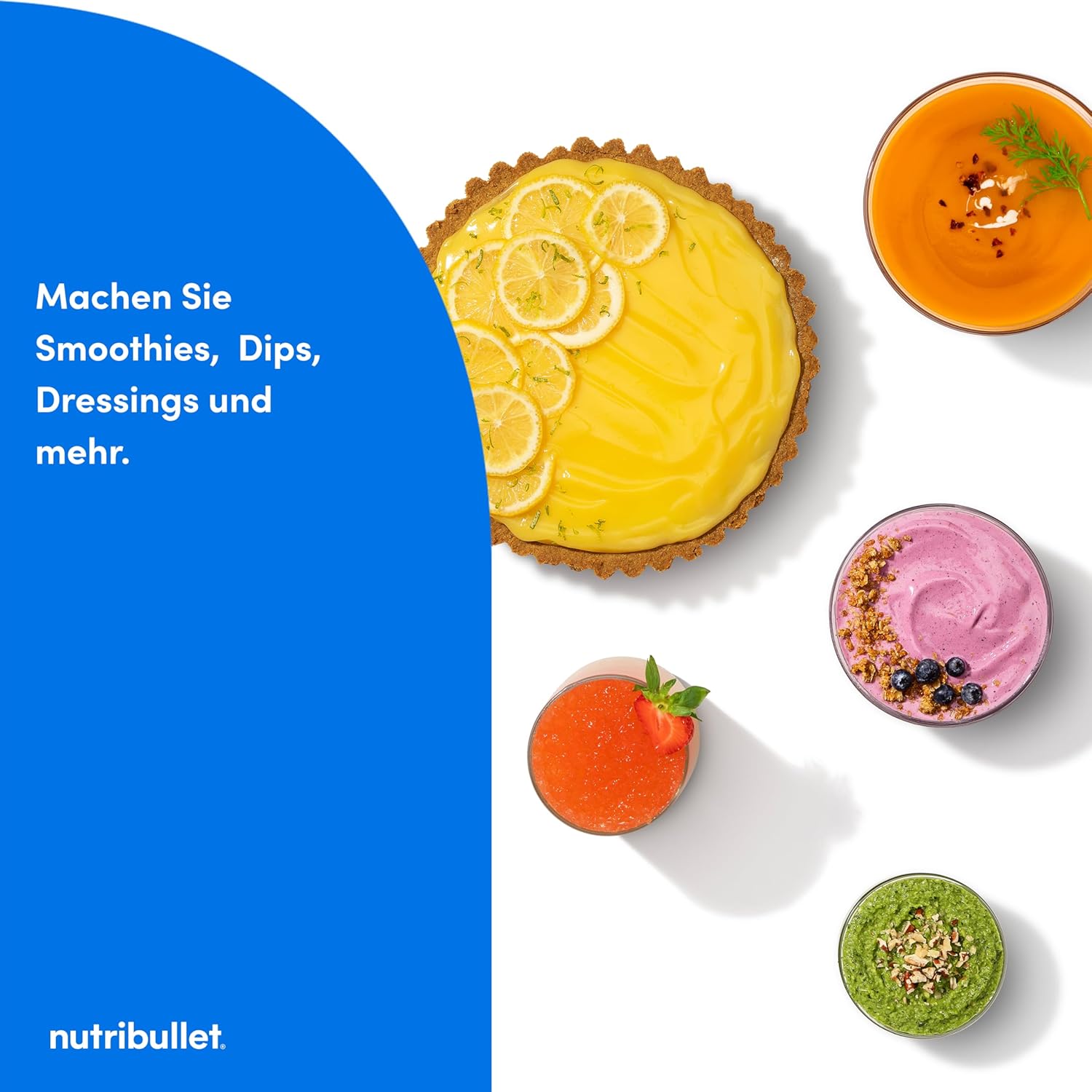 Nutribullet SmartSense Mixer Combo NBF550DG, Standmixer mit 5 Geschwindigkeiten und Pulsfunktion, 1,9 l Mixbehälter, 700 und 900 ml Becher mit Griff, automatischer Zyklus, To-Go-Deckel, 1500 W, Schwarz – Bild 11