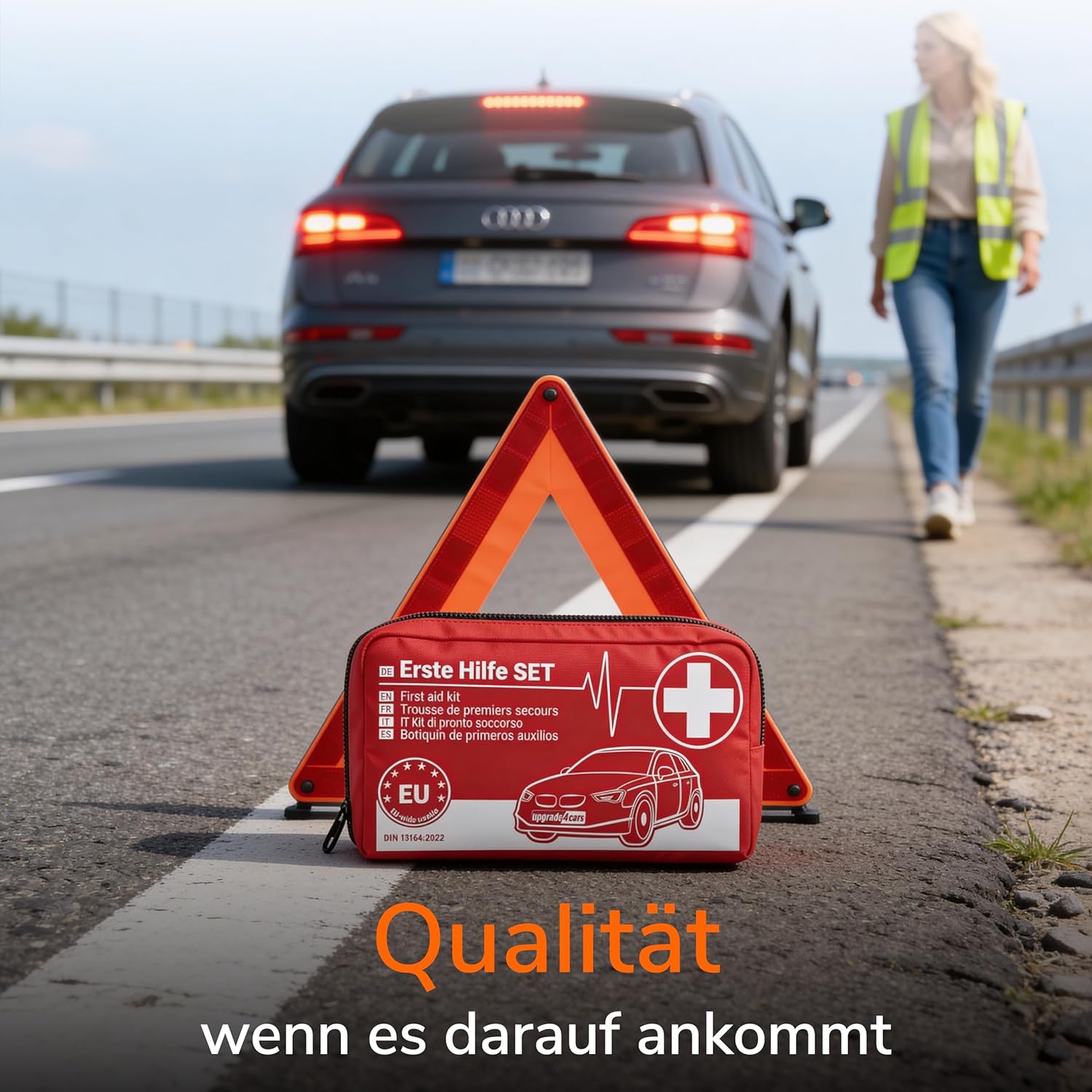 Upgrade4cars Auto-Verbandskasten 2026 DIN 13164, Erste-Hilfe-Set, europaweit gültige Erste-Hilfe-Tasche, auch für zu Hause und unterwegs – Bild 4