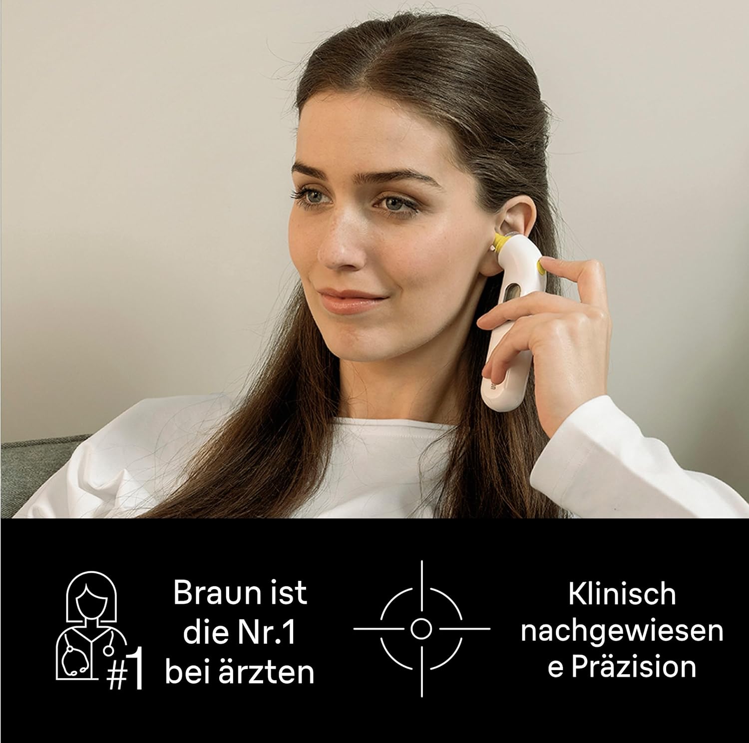 Braun ThermoScan 3 Ohrthermometer, schnell, 1-Sekunden-Messung, akustische Fiebermeldung, digitale Anzeige, für Babys und Kleinkinder geeignet, die Marke Nr. 1 bei Ärzten, IRT3030 – Bild 2