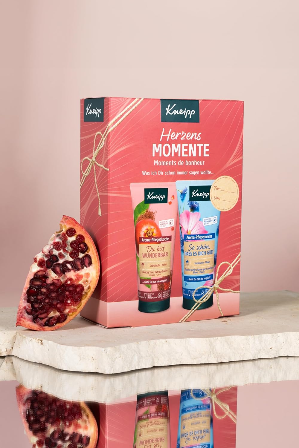 Kneipp Geschenkset Herzmomente – Geschenkpackung mit 2 Aroma-Pflegeduschen in Originalgröße von Kneipp – Schenken Sie Ihren Liebsten pflegende Verwöhnmomente – 2 x 200 ml – Bild 6