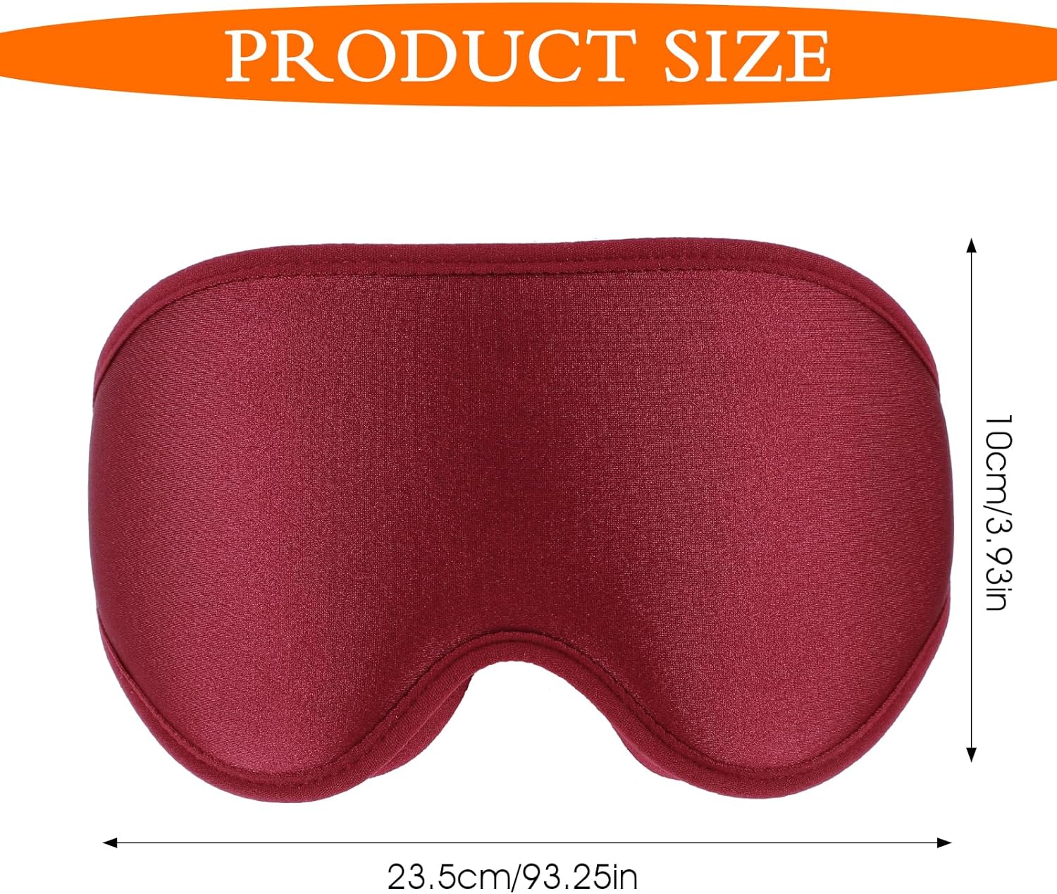 WLLHYF Schlafmaske, Augenmaske für Damen und Herren, Seide, weich, atmungsaktiv, 3D-konturierte Augenmaske zum Schlafen, Reisen, Nickerchen, blockiert Licht zum Schlafen, Augenmaske (Kastanienbraun) – Bild 2