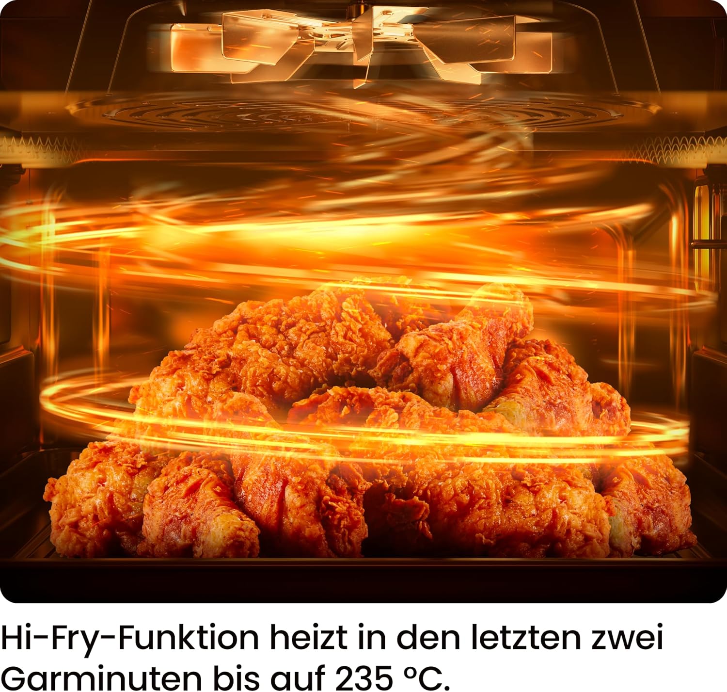 Chefman Heißluftfritteuse – 3,75 l kompakte Heißluftfritteuse für schnelle Mahlzeiten, mit Hi-Fry-Technologie, Sichtfenster, Touch-Bedienung, antihaftbeschichtet und spülmaschinenfest – Schwarz – Bild 5