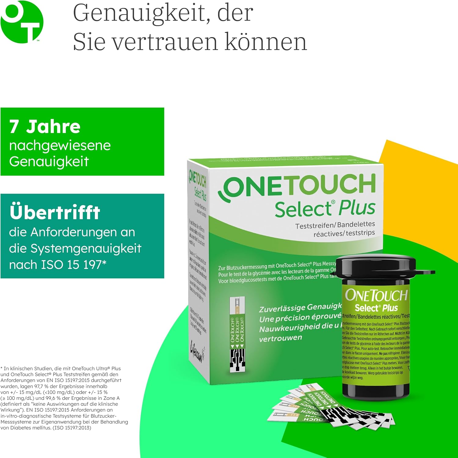 OneTouch Select Plus Teststreifen, 1x50 Stück: passende Blutzucker-Teststreifen für das OneTouch Select Plus Messgerät zur Blutzuckermessung – Bild 2