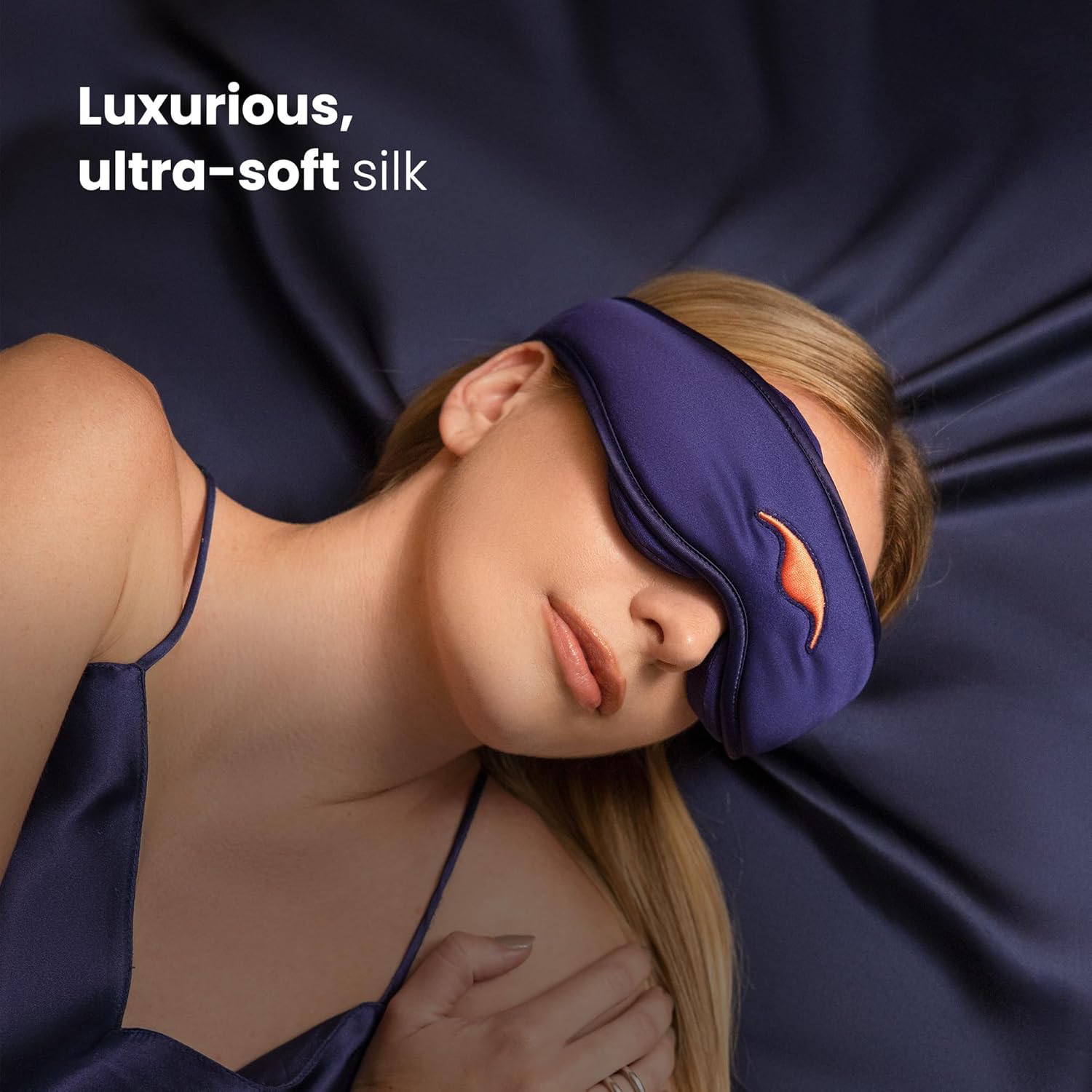 Manta Silk Schlafmaske – Luxuriöse Seiden-Schlafmaske, sanft zu Haut und Haaren, atmungsaktiv, verstellbares Band, komfortable Passform, nahezu vollständige Abdunkelung, maschinenwaschbar – Bild 2