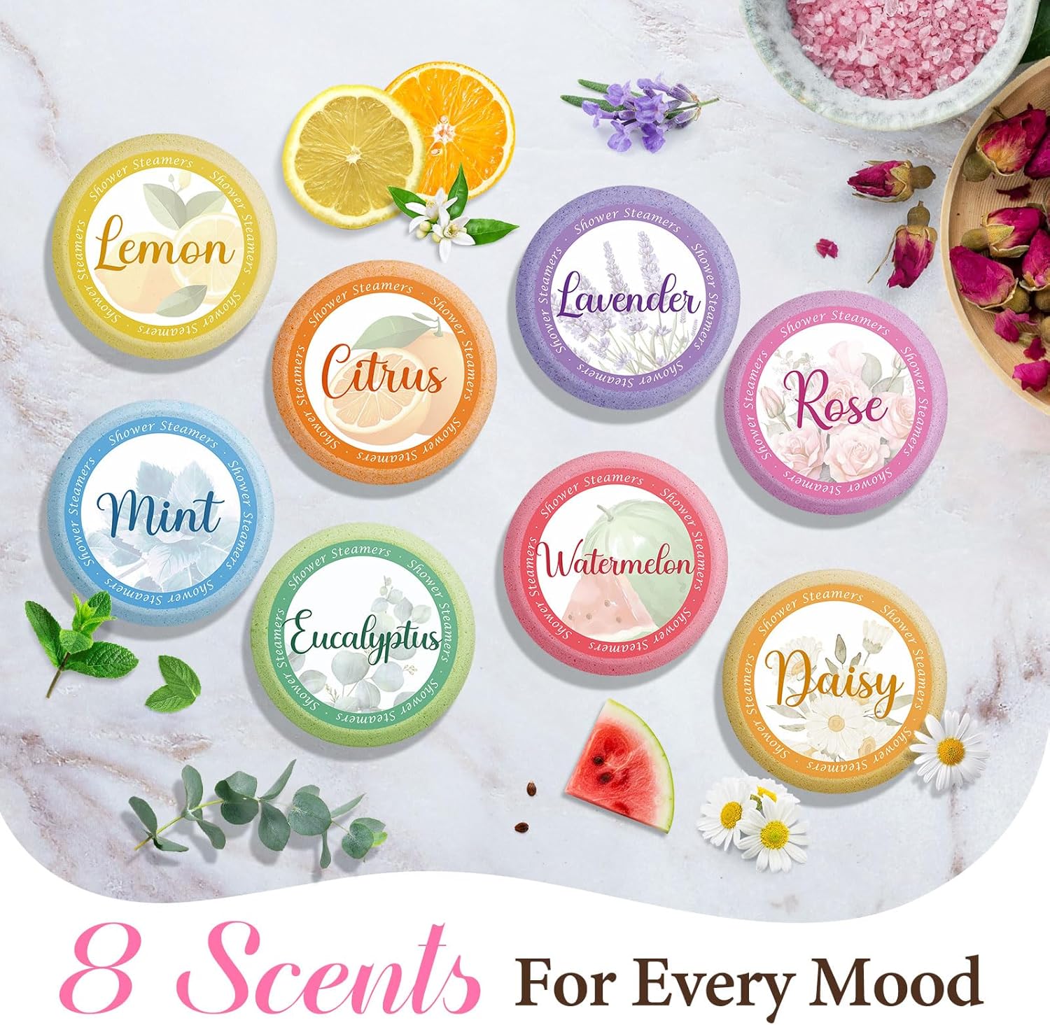 Geschenke für Frauen, Badebomben, Aromatherapie, Geburtstagsgeschenke für Frauen, Duschdampfer, Home SPA, natürliches ätherisches Öl für Muttertag, Geschenk für Mama (8 Stück) – Bild 4