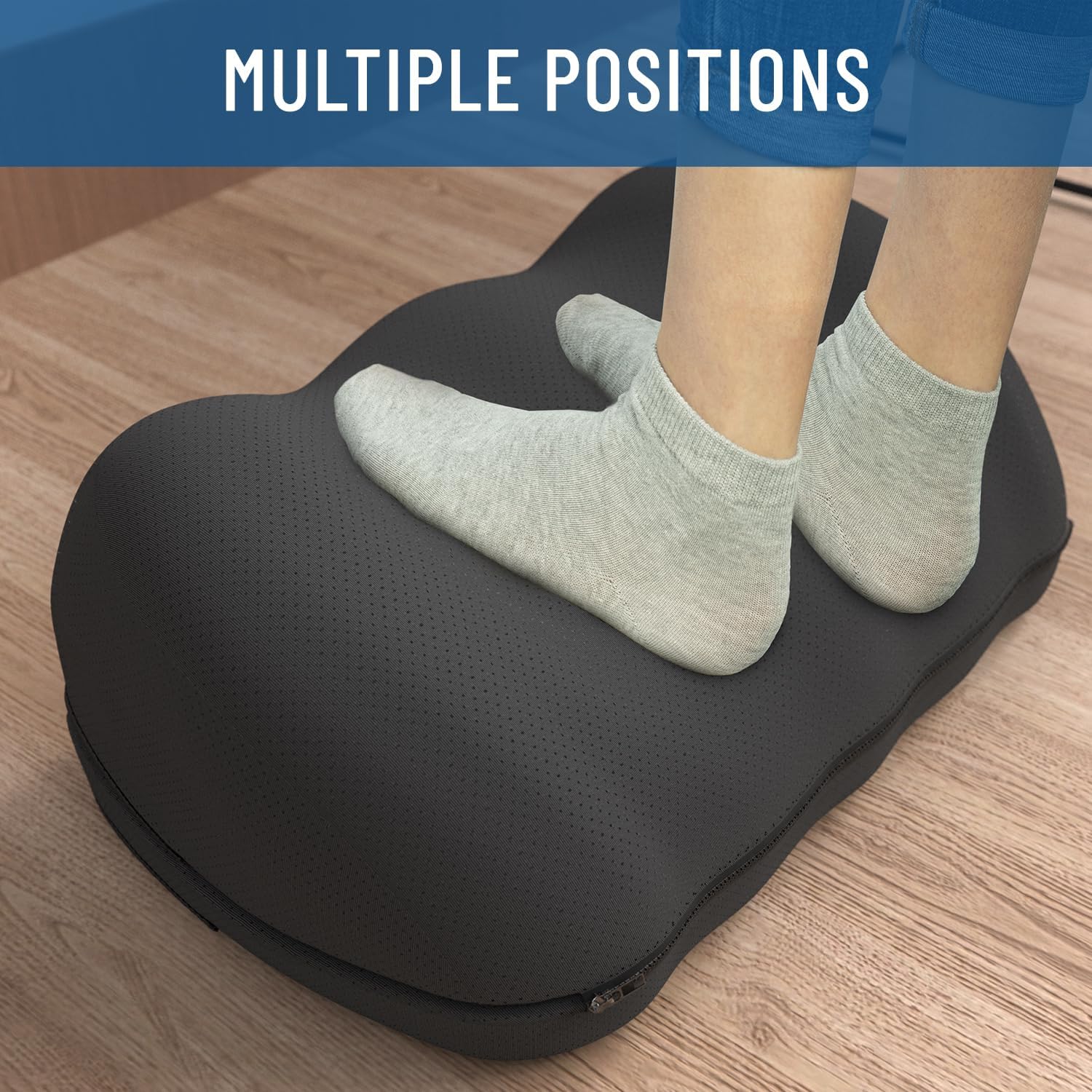 Everlast Comfort FootCloud Fußstütze aus Memory-Schaum – höhenverstellbare Fußstütze unter dem Schreibtisch mit rutschfester Basis und Druckpunktstruktur für Büro, Heimbüro und Gaming – Bild 10