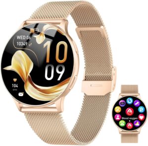 Smartwatch Damen, 1.32″ AMOLE...
