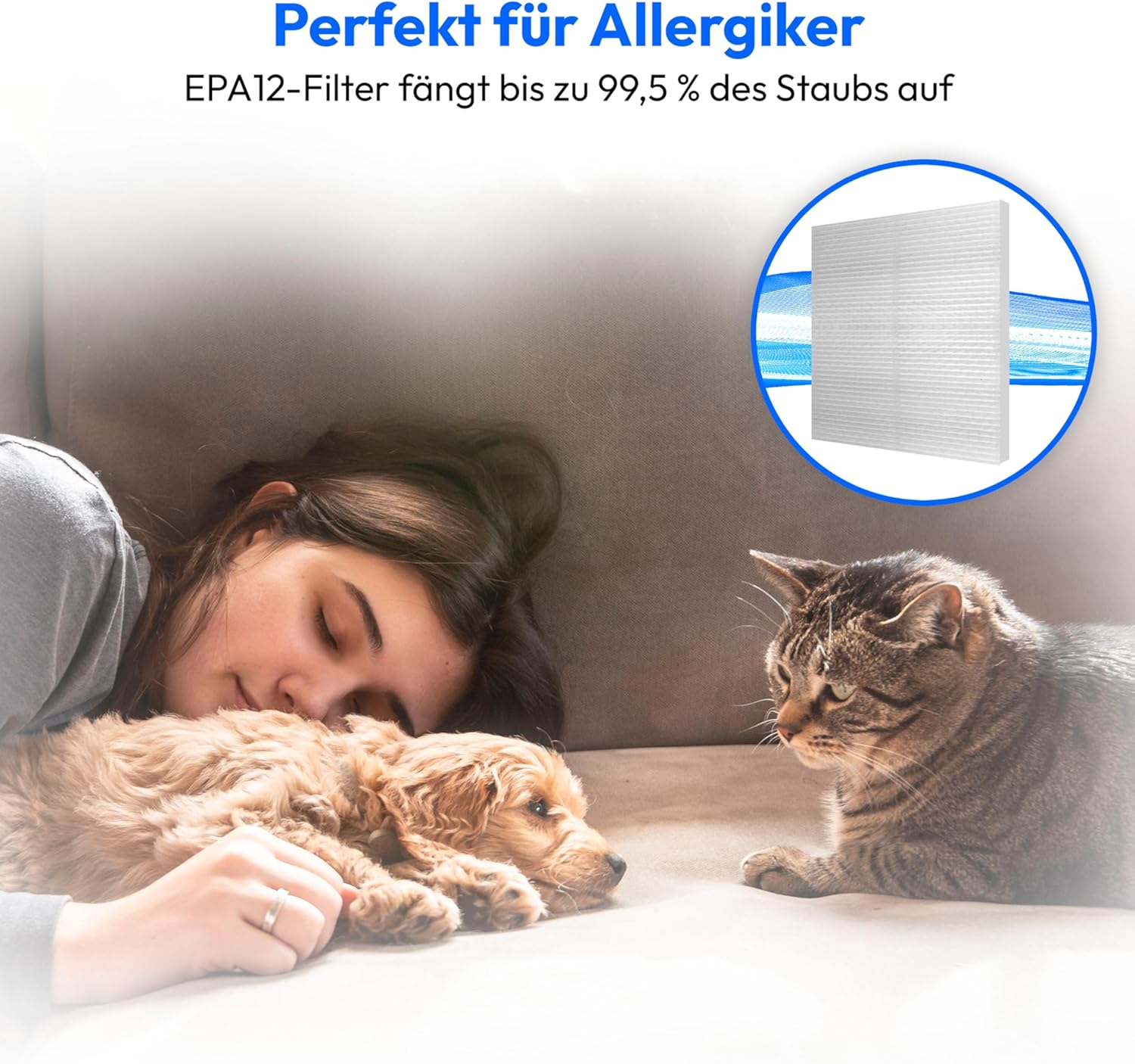 MEDION Beutelloser Zyklonstaubsauger P4000 (900 Watt Leistung, 4,3 Liter Staubbehälterkapazität, waschbarer HEPA 13-Filter, 11 m Arbeitsradius, MD 11906) Blau – Bild 5
