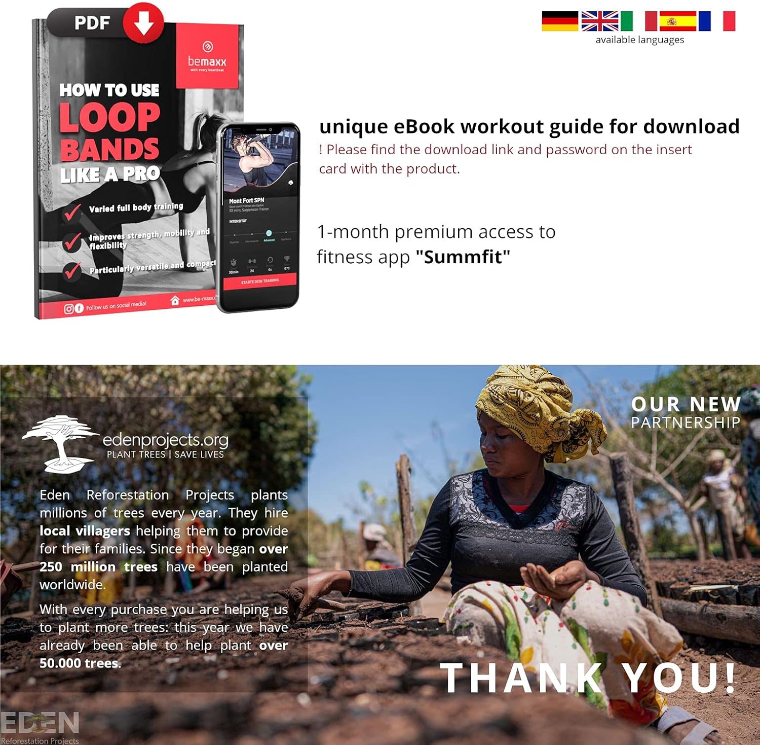 Fitnessband-Set, Latex-/Stoffschlaufen-Widerstandsbänder mit Trainings-eBook (Englisch nicht garantiert), Übungsband, Fitness-Sport-Workout, Krafttrainingsband, elastisches Trainingsband, Miniband, Crossfit, Yoga – Bild 6