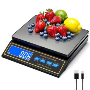 Küchenwaage 30 kg, Digitalwaage au...