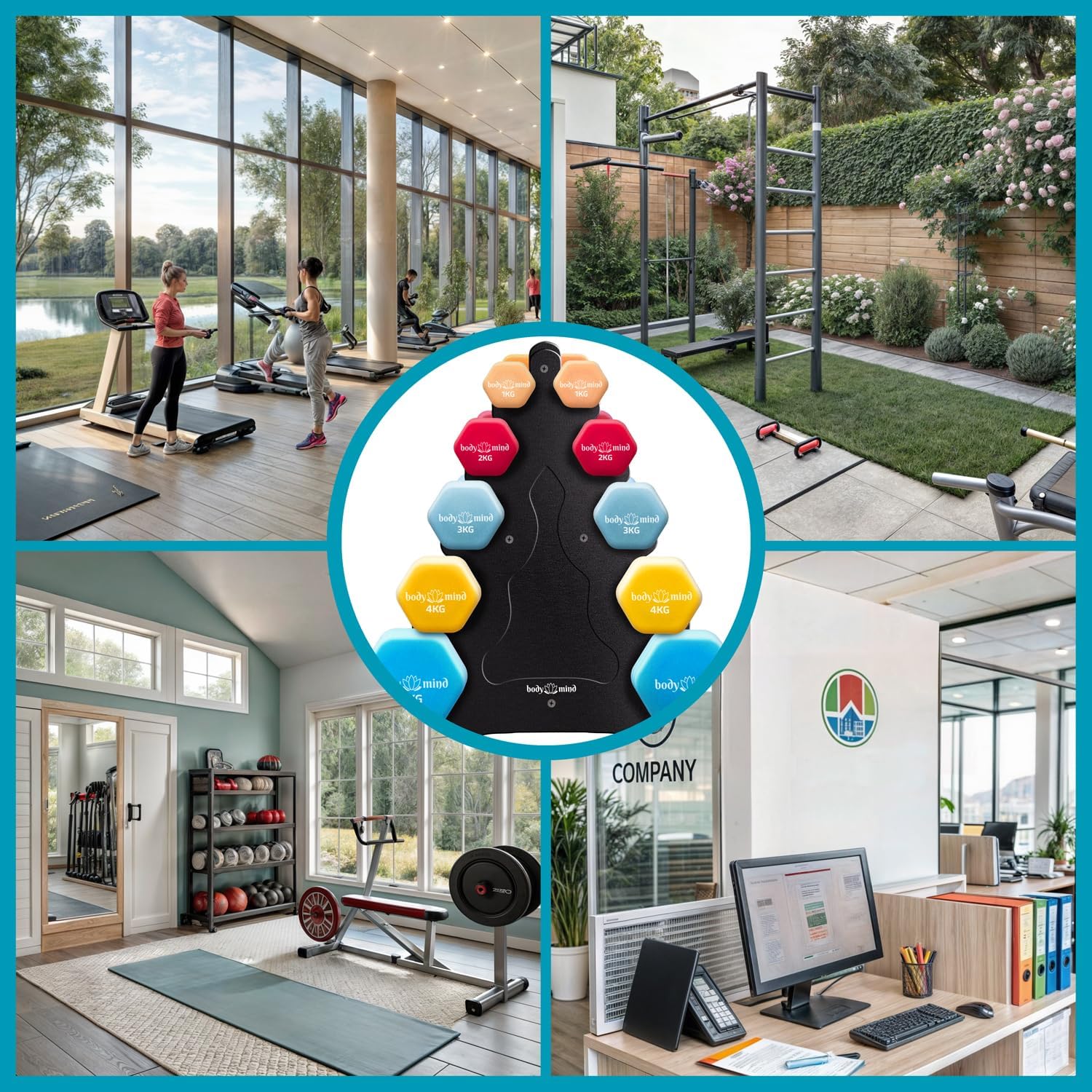 Body & Mind Hanteln 2er Set, Gymnastikhanteln, Kurzhanteln, Kurzhanteln, effektives Krafttraining mit verschiedenen Gewichten, Fitness-Workout für zu Hause – Bild 6