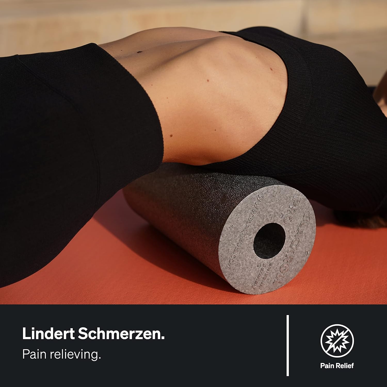 BLACKROLL® Standard Original Faszienrolle (30 x 15 cm), Fitnessrolle zur Selbstmassage von Rücken und Beinen, effektive Massagerolle für funktionelles Training, mittlerer Härtegrad, hergestellt in Deutschland – Bild 8