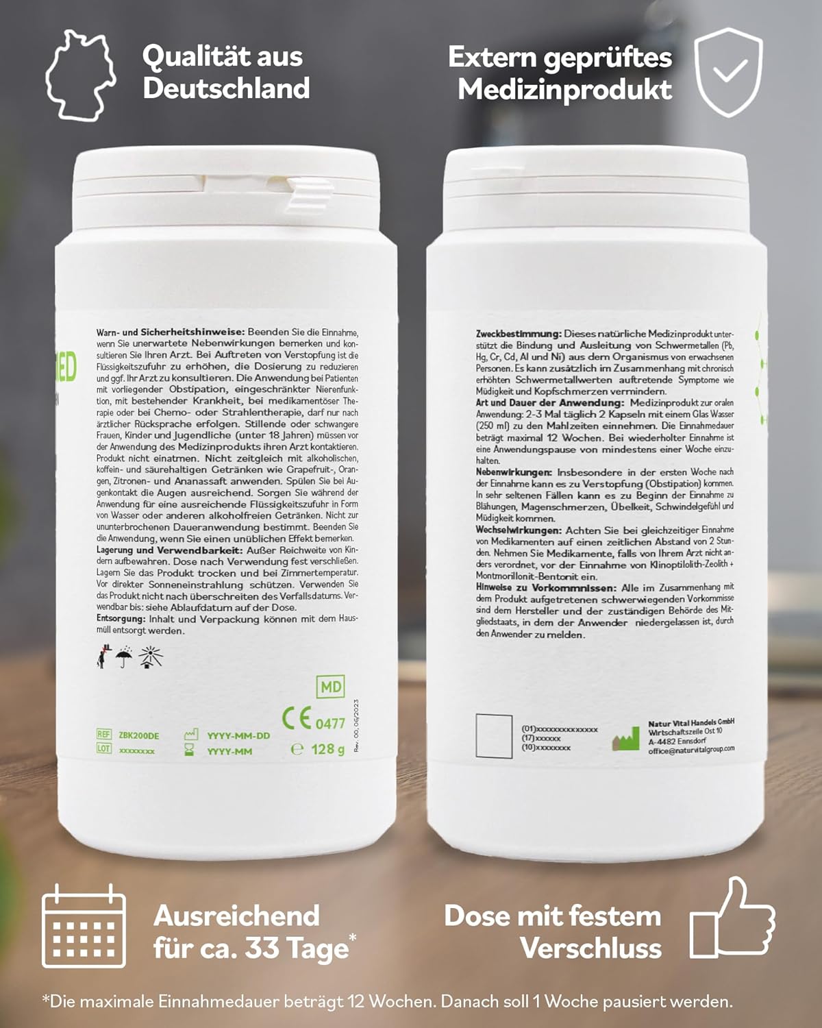 Zeobent MED 200 Detox-Kapseln – Bild 6