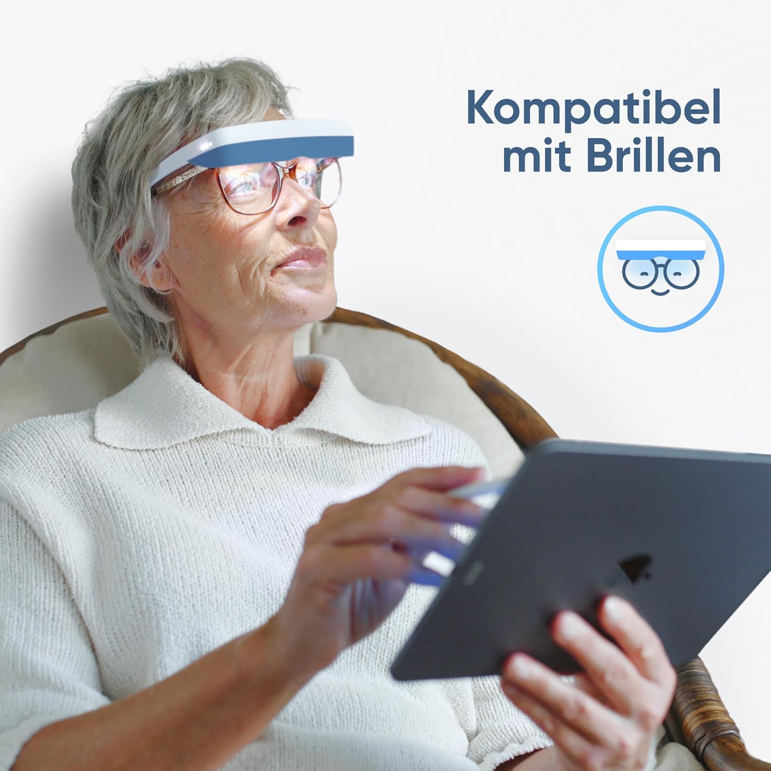 Luminette 3 Lichttherapiebrille – Tragbare Tageslichtlampe gegen Schlafprobleme, Winterdepression, Jetlag – Natürliche Sonnenlichttherapie – Über 300.000 zufriedene Benutzer – Bild 5