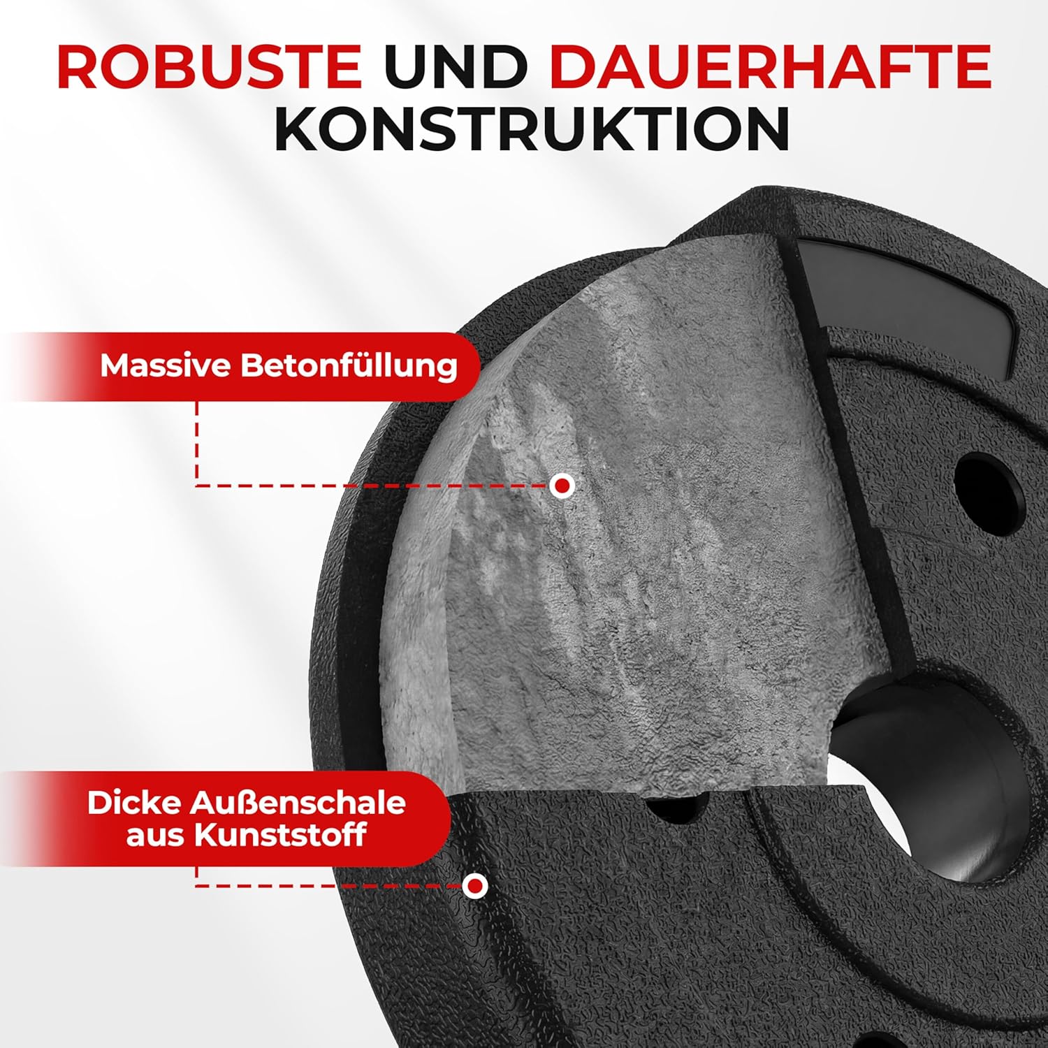Yaheetech Kurzhantel-Set mit Verbindungsstange, verstellbare Kurzhanteln und Langhantel-Set, 20 kg freie Gewichte mit 12 Hantelscheiben und doppelten Sicherheitsverschlüssen für das Krafttraining zu Hause – Bild 8